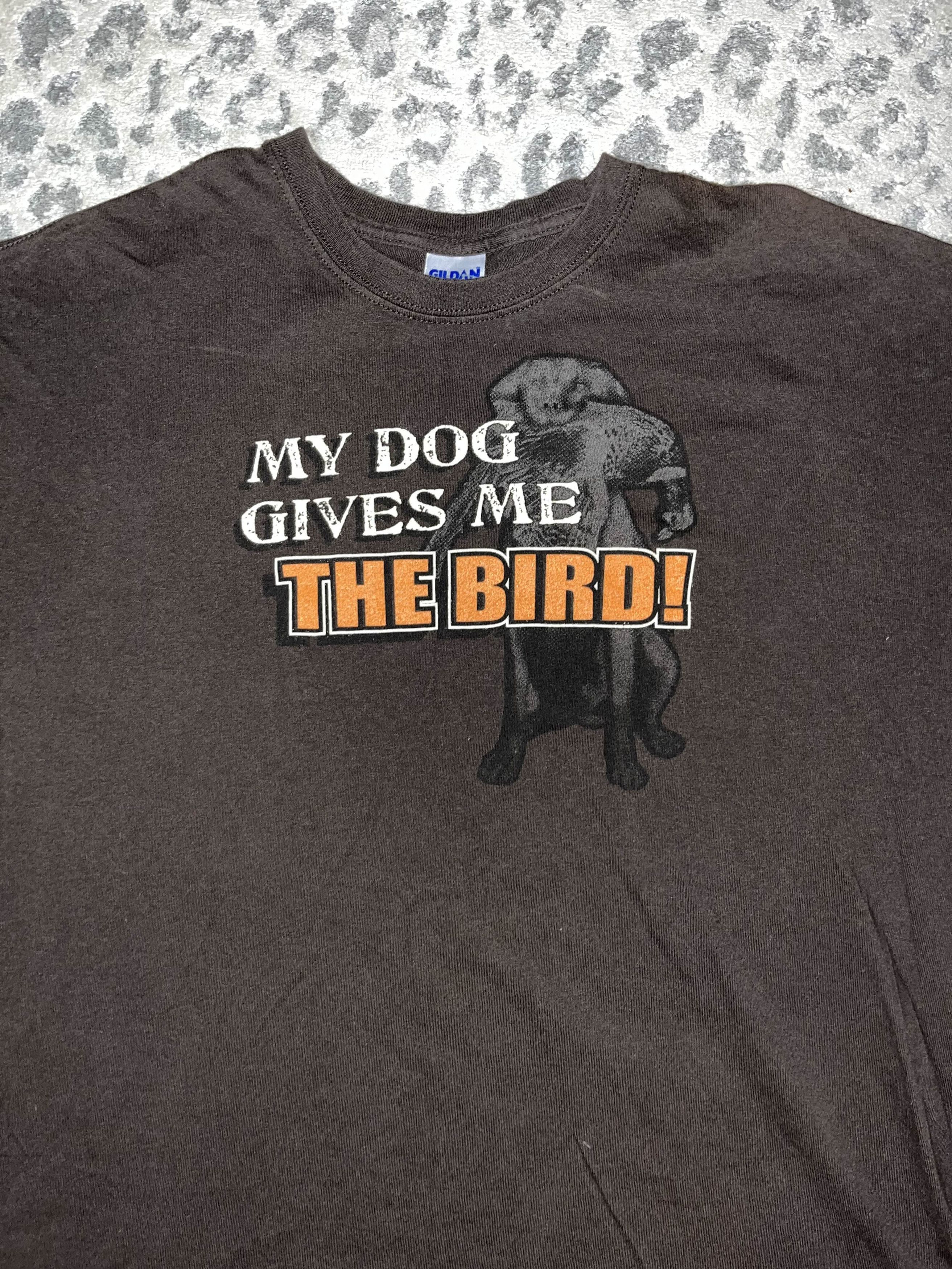 Vintage Vintage Y2K My Dog Gives Me The Bird Shirt Size US XL / EU 56 / 4 - 2 Thumbnail