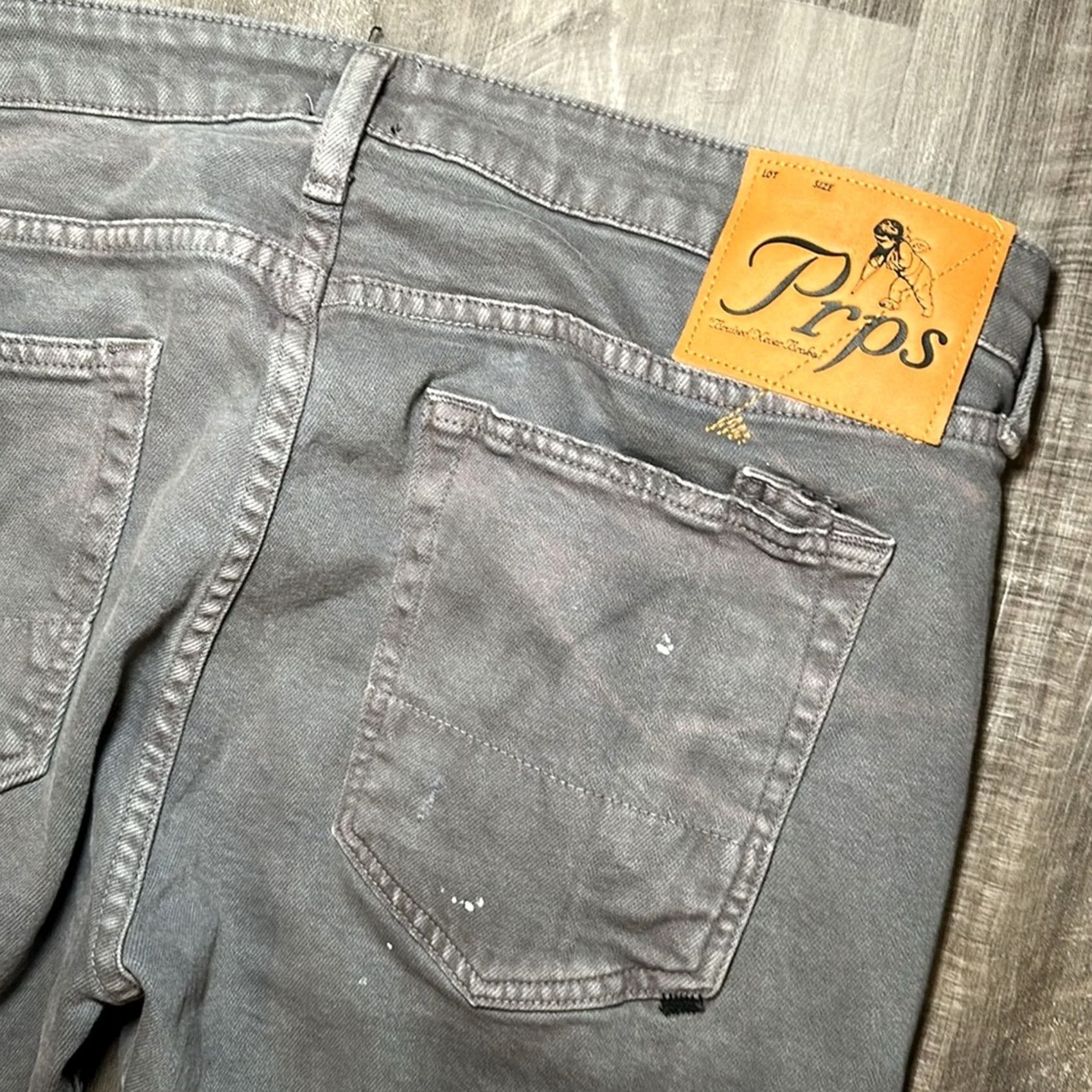 Prps PRPS Skinny Stretch Destroyed Painter Jeans NWOT 36 Gray Men 34 Inseam Jeans Boys? Size US 36 / EU 52 - 5 Thumbnail