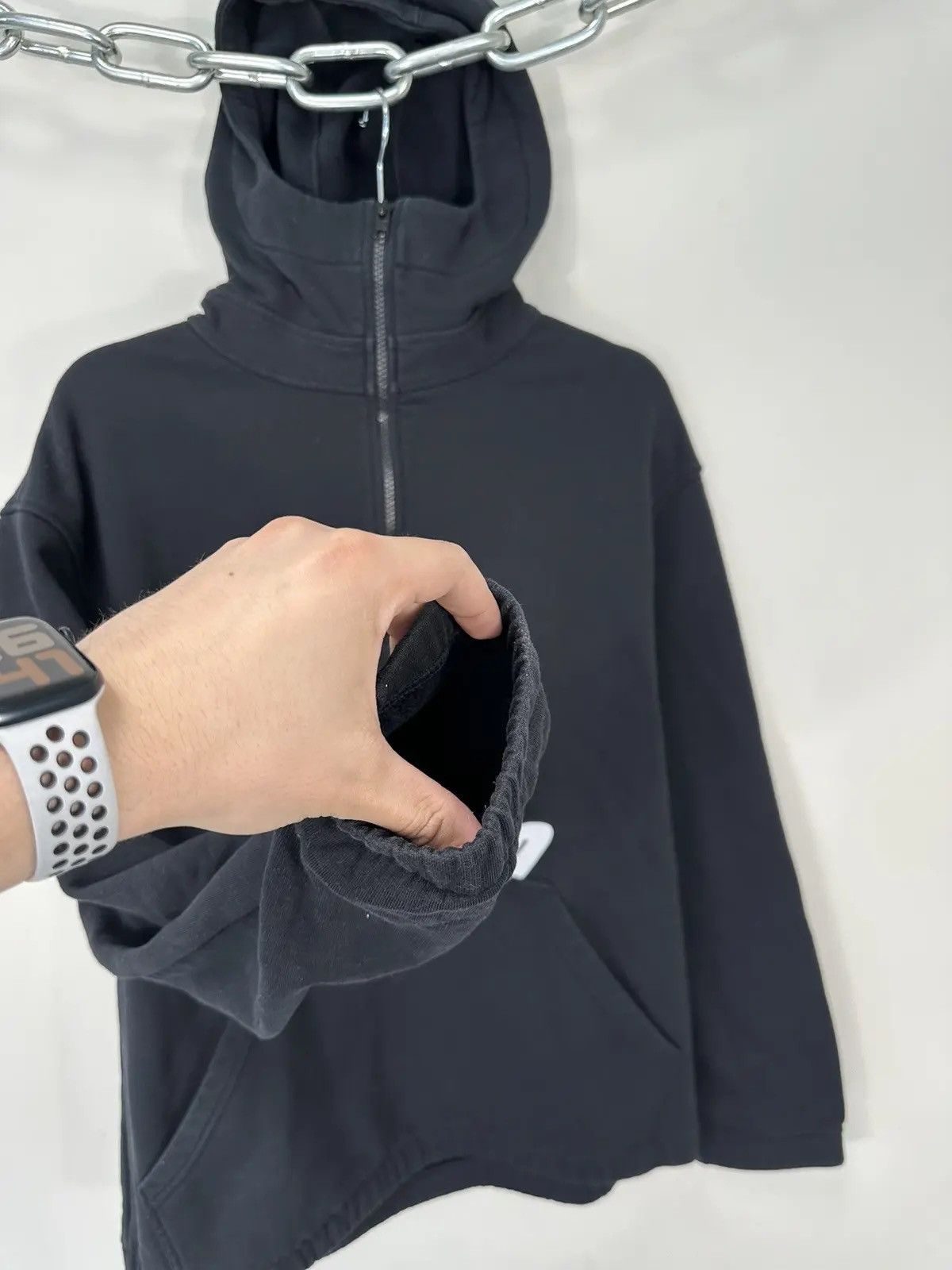 Kenzo Kenzo Half Zip Big Logo Black Luxury Hoodie Size US M / EU 48-50 / 2 - 5 Thumbnail