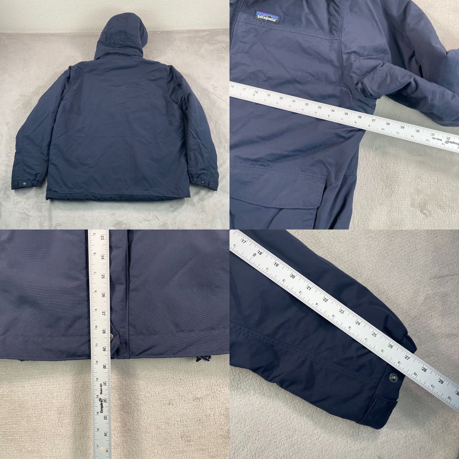 Patagonia Patagonia Isthmus Jacket Men 2XL Navy Blue Full Zip Hooded Pockets Wind-Resistant Water-Resistant Lined Polyester Insulated Hiking Outdoor Parka Size US XXL / EU 58 / 5 - 8 Thumbnail
