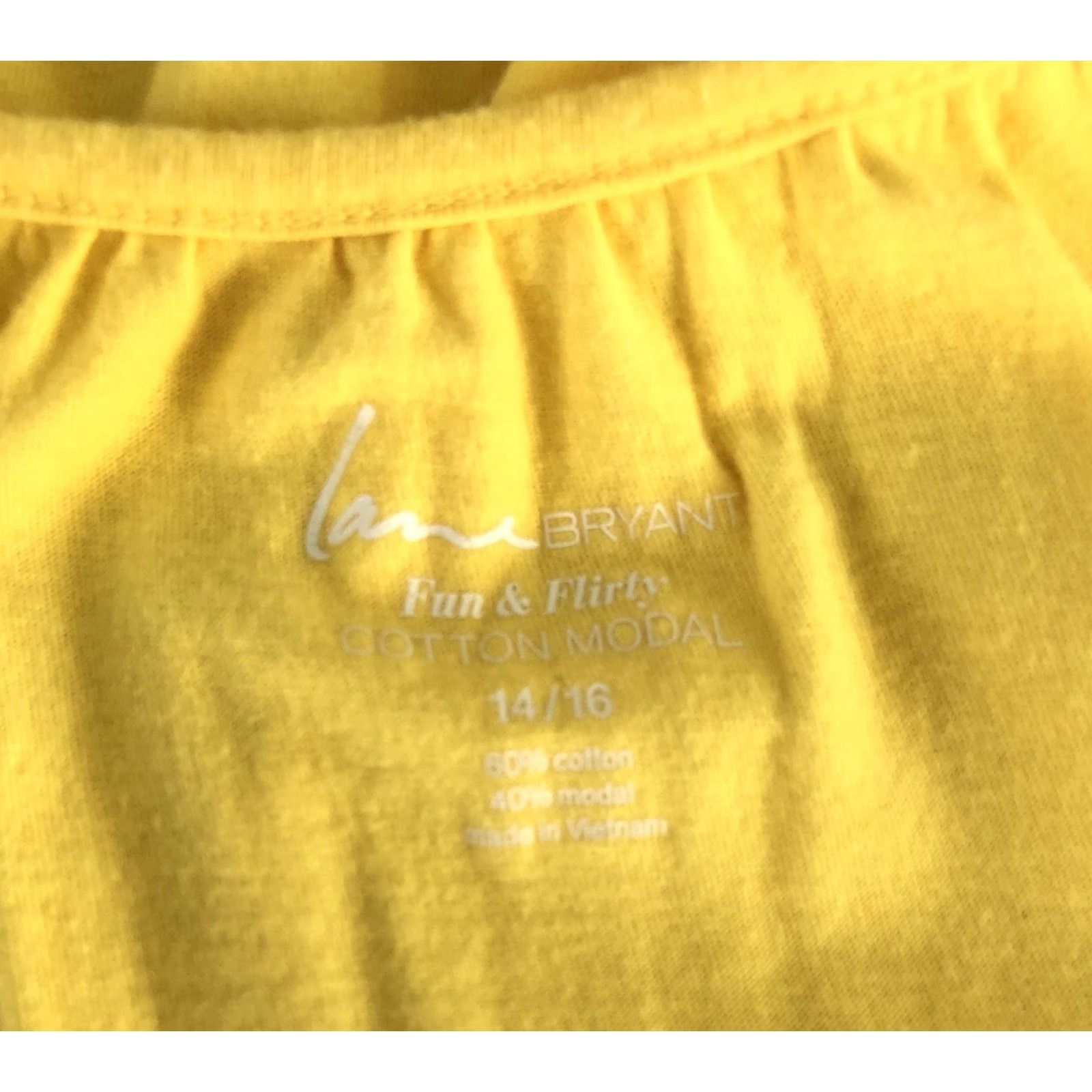Vintage Lane Bryant Peasant Top 14/16w Yellow Embroidered Keyhole Ruffle ShortSleeve Blouse Women Plus Size 14/16w Yellow Bohemian Hippe Size XL / US 12-14 / IT 48-50 - 4 Thumbnail