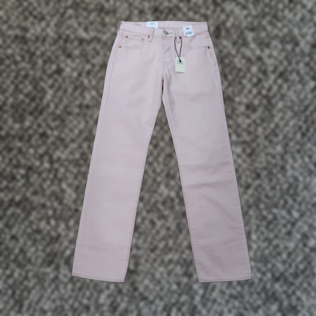 Levi's VINTAGE Levi's 501 Jeans Women Pink 29x32 Denim Straight 5-Pocket Logo Button Classic 90s 29 Womens Size 29" - 1 Thumbnail