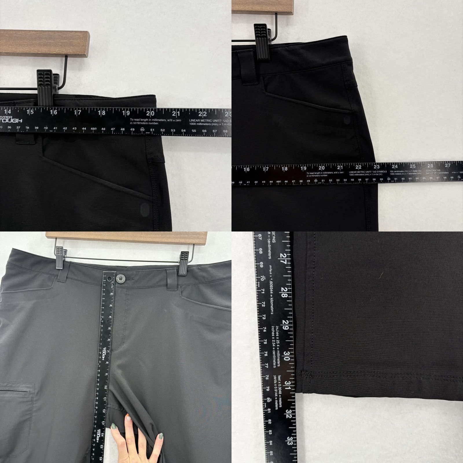 Eddie Bauer VINTAGE Eddie Bauer Travex Pants Womens 18 Black Cargo Stretch Hiking Outdoor Travel Size 40" / US 18 - 8 Thumbnail