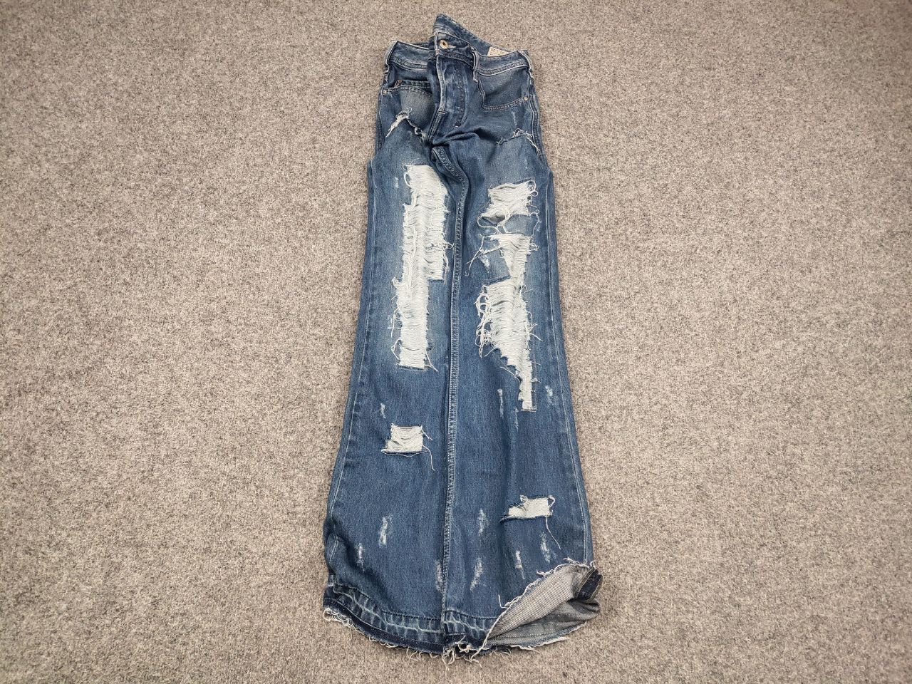 If Six Was Nine × Le Grande Bleu (L.G.B.) × Vintage Vintage Diesel If Six Was Nine style Distressed Flared Jeans Size US 30 / EU 46 - 2 Thumbnail