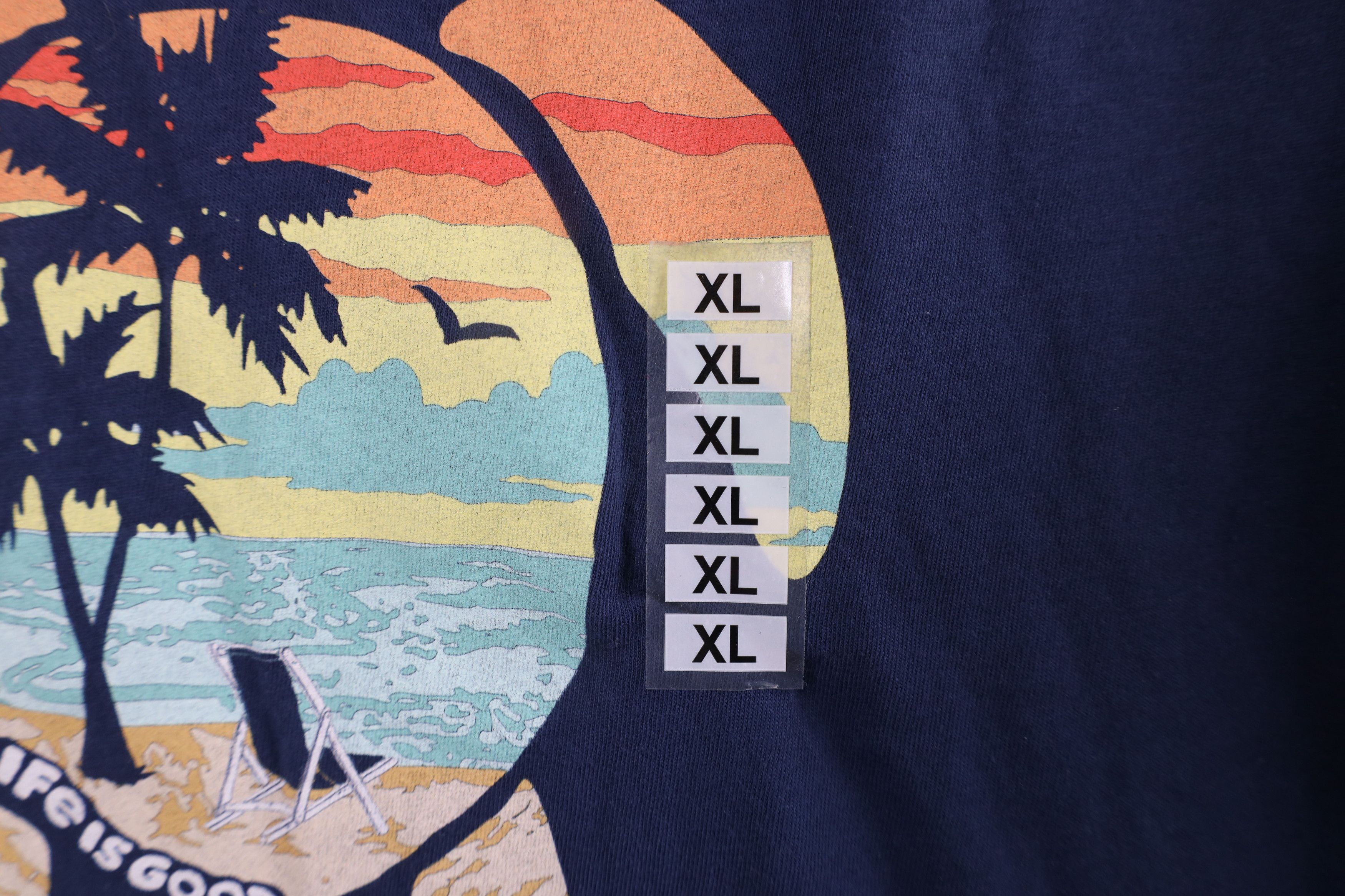 Life is Good × Vintage New Life Is Good Spell Out Sea Turtle Beach T-Shirt Blue Size XL / US 12-14 / IT 48-50 - 6 Thumbnail