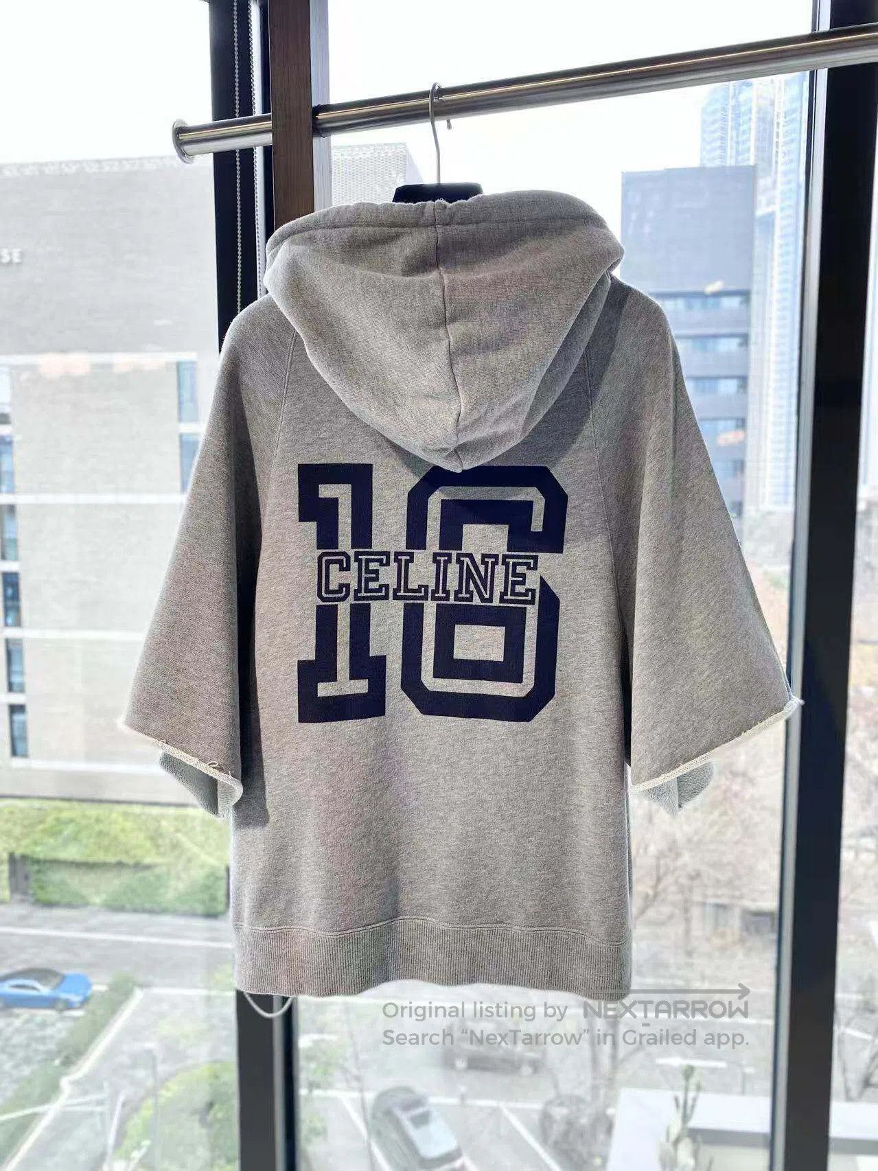 Celine Celine Printed logo short-sleeved hoodie| Size S / US 4 / IT 40 - 3 Thumbnail