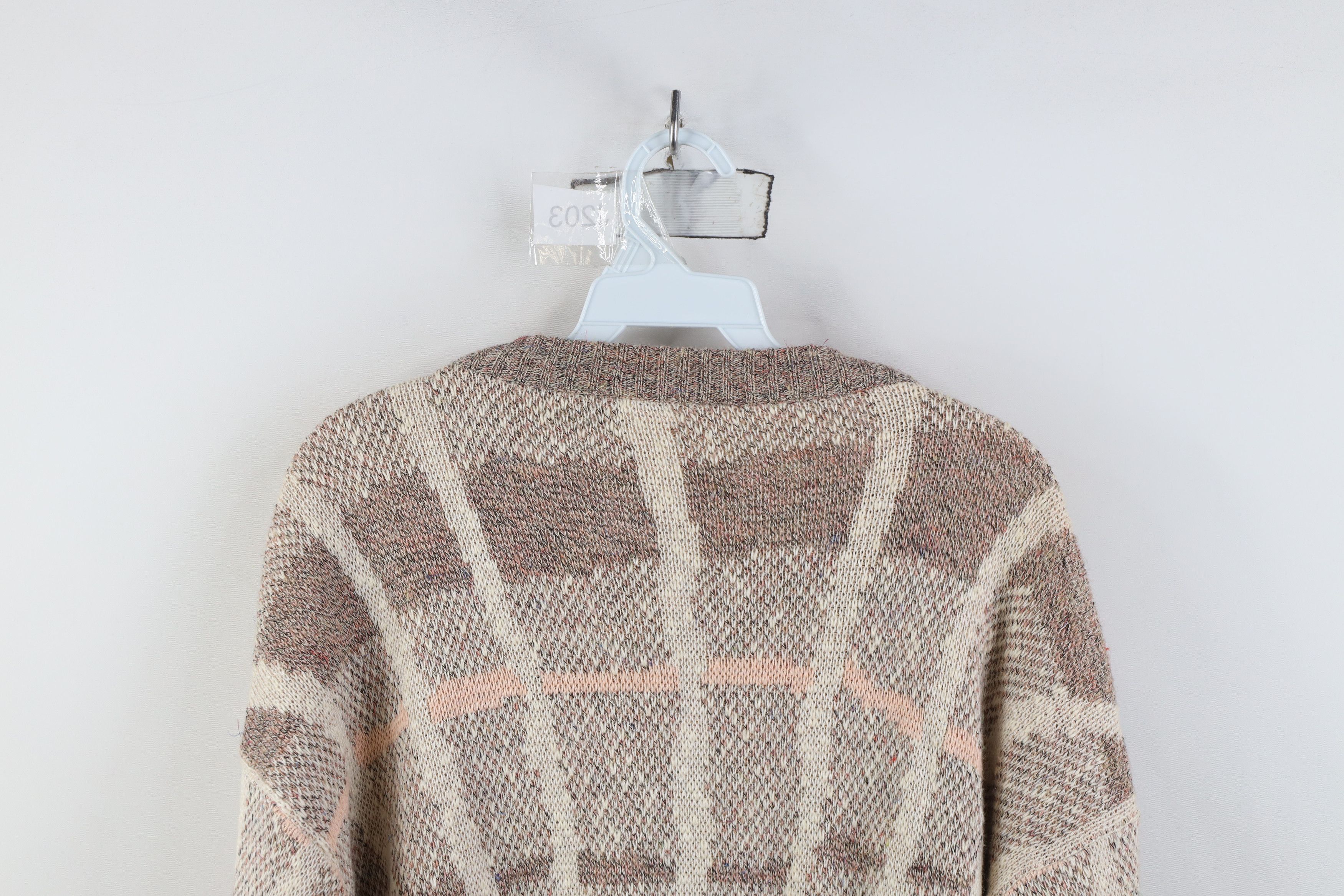 Vintage Vintage 90s Streetwear Tone Pastel Linen Blend Knit Sweater Size US L / EU 52-54 / 3 - 9 Thumbnail