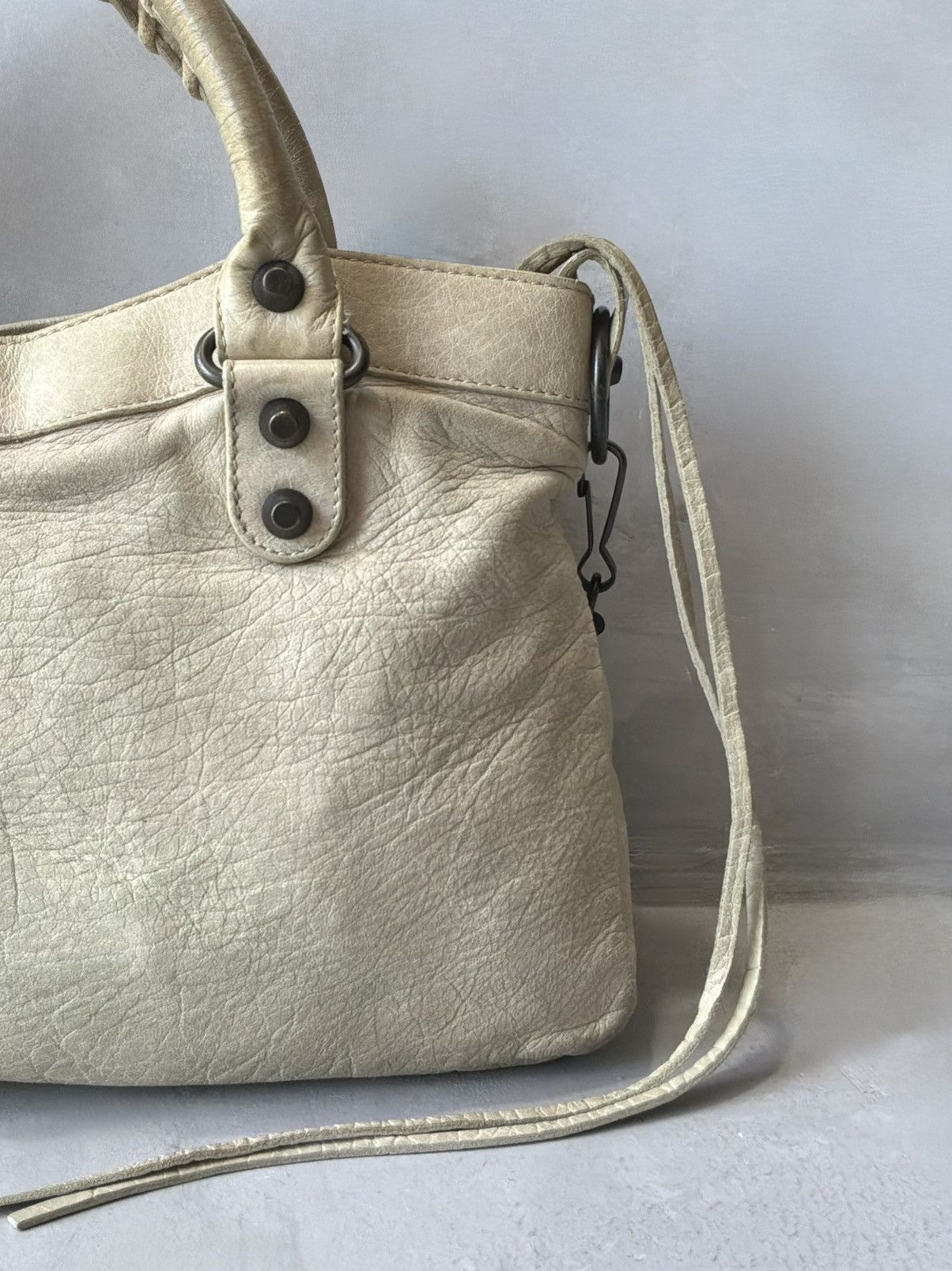 Balenciaga Balenciaga - Le First - Beige Lambskin Bag Size ONE SIZE - 16 Thumbnail
