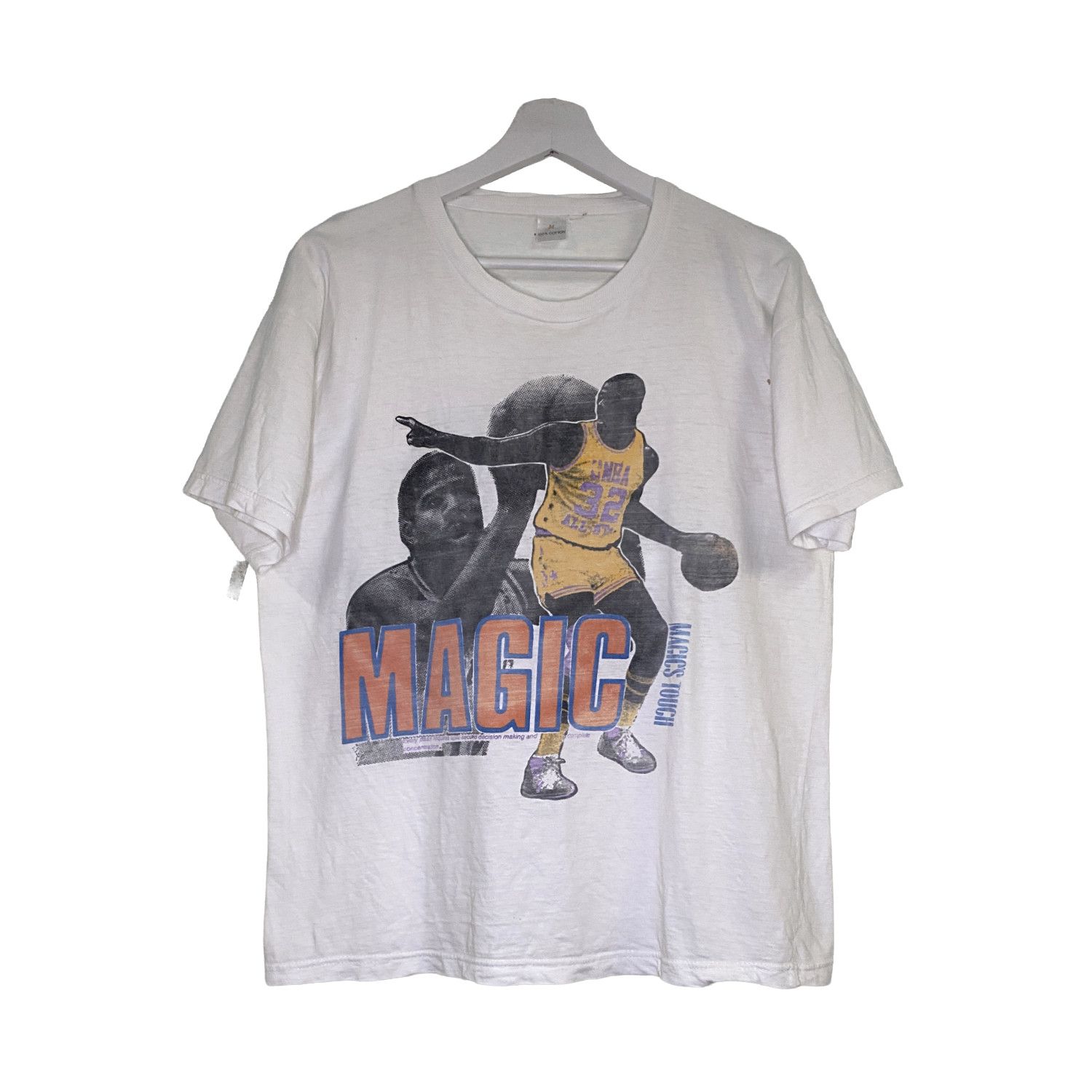 NBA 80s/90s Magic Johnson Lakers “Magic’s Touch” NBA Vintage Tee Size US M / EU 48-50 / 2 - 1 Thumbnail