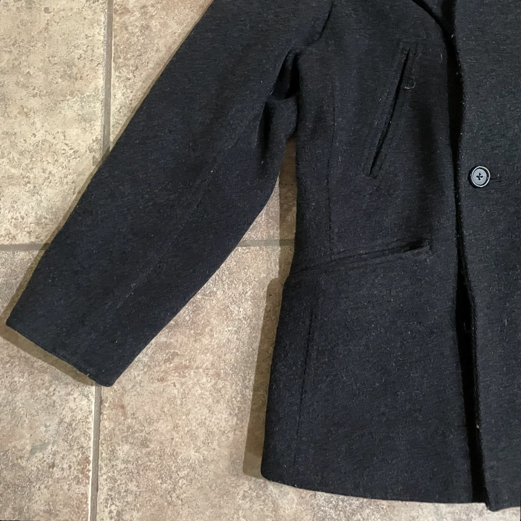 J.Crew J.Crew Pea Coat Wool Blend Double Breasted Women’s S Black Wool Lined Women's Coat Size S / US 4 / IT 40 - 3 Thumbnail