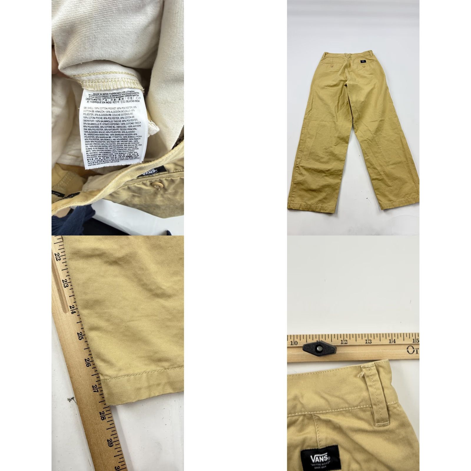 Vans VANS Chino Pants Mens 29 Khaki Baggy Fit Casual Skatewear Street Authentic Mens Size US 29 - 8 Thumbnail