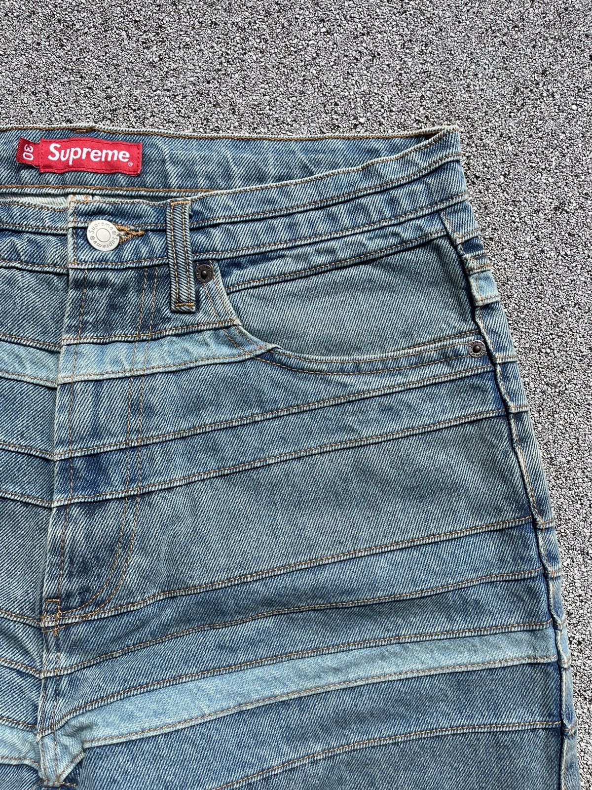 Supreme FW22 Supreme Layered Denim Jean Size US 30 / EU 46 - 4 Thumbnail