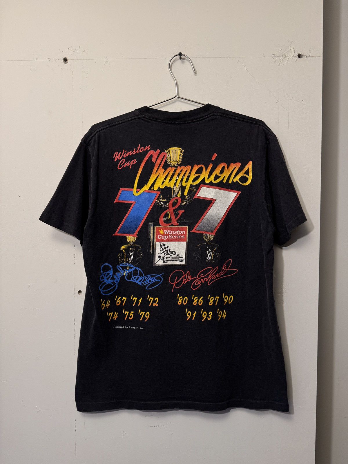 Vintage 90s Faded NASCAR Dale Earnhardt Shirt Thrashed ERD Grunge Size US L / EU 52-54 / 3 - 3 Thumbnail