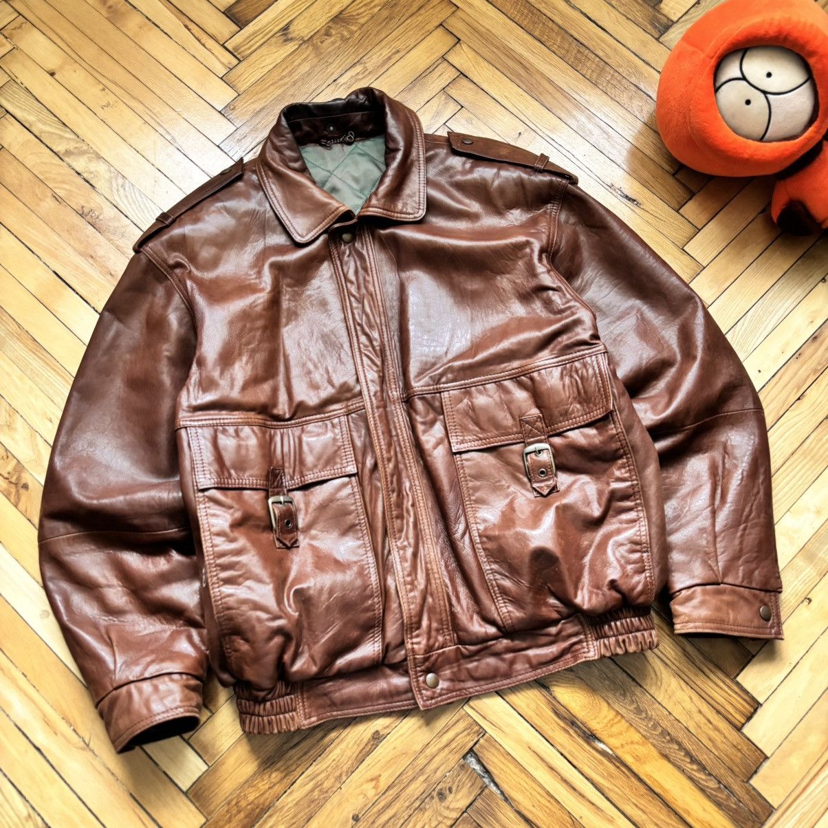 Hysteric Glamour St.Michael Brown A-2 Leather Jacket vintage moto Size US M / EU 48-50 / 2 - 1 Thumbnail