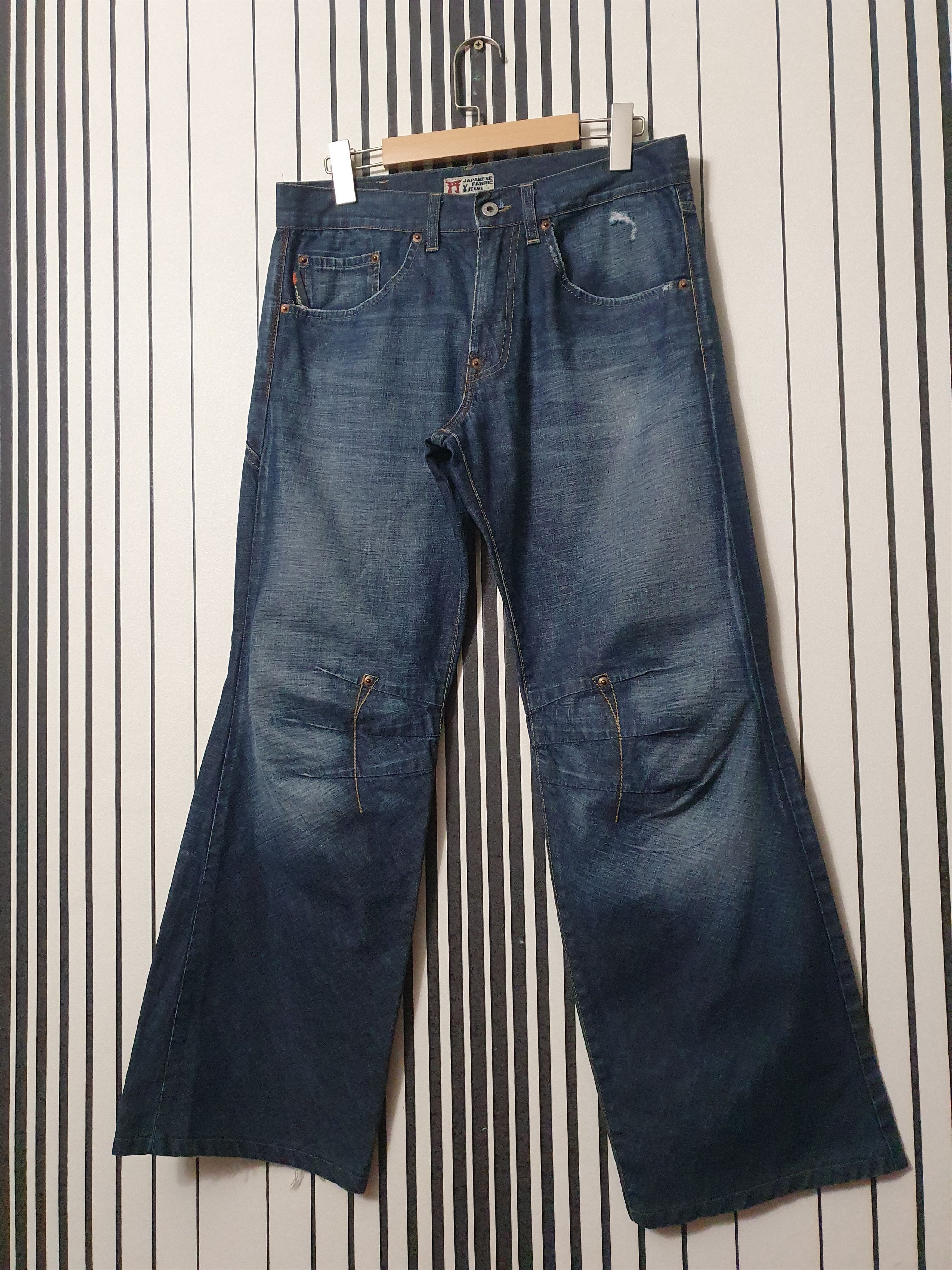 image of Michiko Koshino x Vintage Mishiko Koshino Vintage Y2K Japan Bootcut Denim Pants in Navy (Size 32)