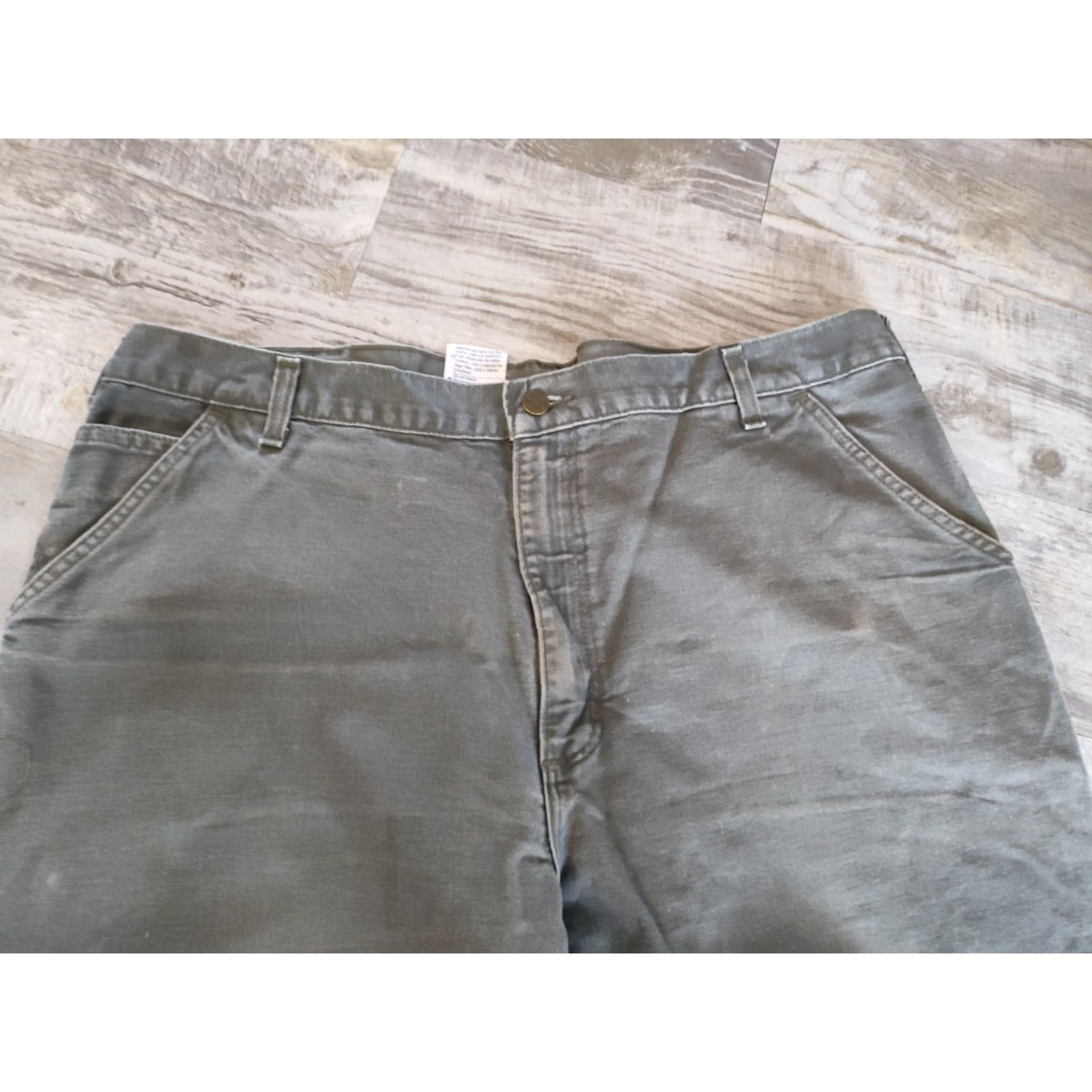 Carhartt VINTAGE Carhartt B11 MOS Distressed Green Carpenter Pants Men’s 42x30 Y2K Grunge Workwear Size US 42 / EU 58 - 5 Thumbnail
