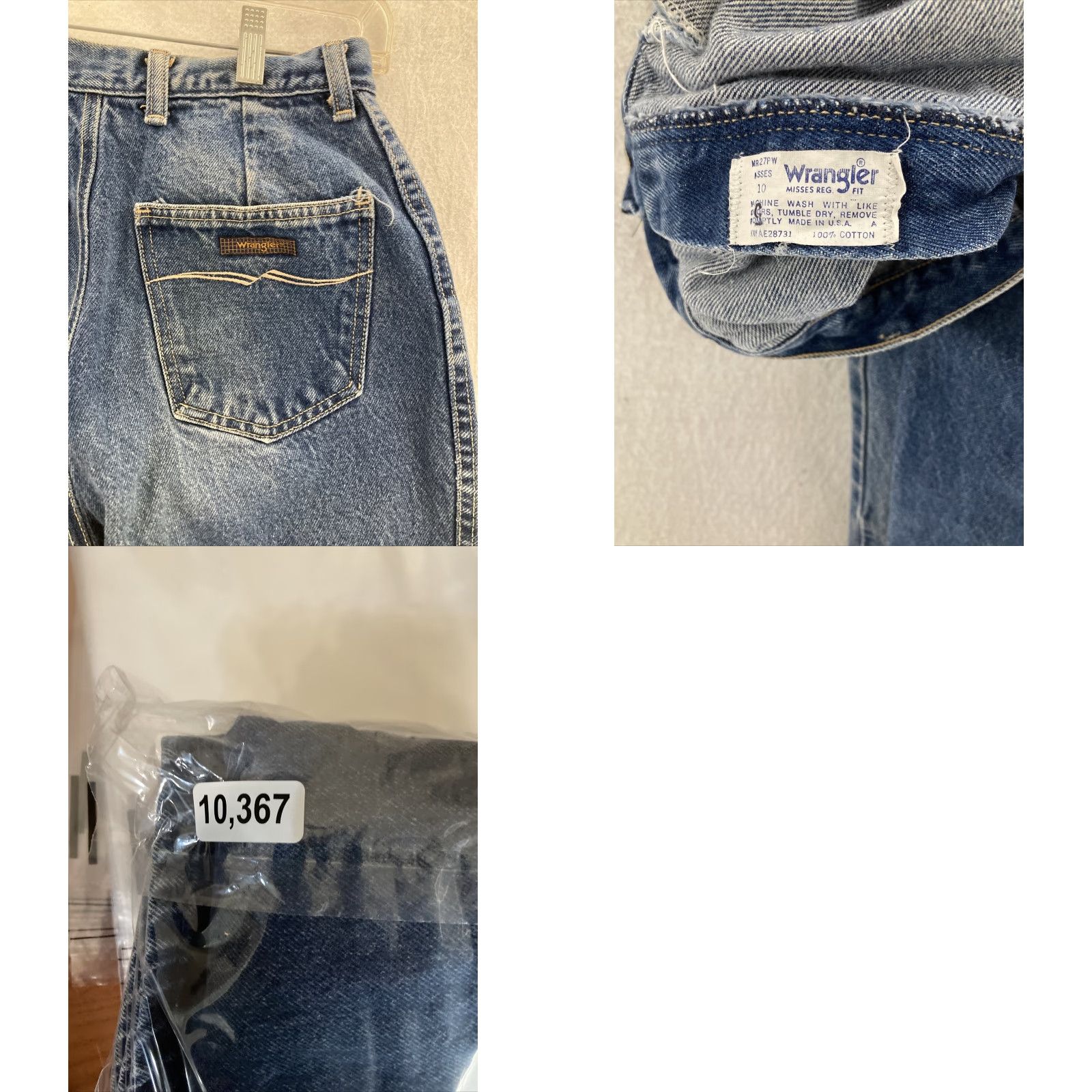 Wrangler Wrangler Jeans Womens 10 Western Cowgirl 24X30 High Waist Mom Denim Blue 5-Pocket Straight Classic Vintage Theme Western Size 32" / US 10 / IT 46 - 8 Thumbnail