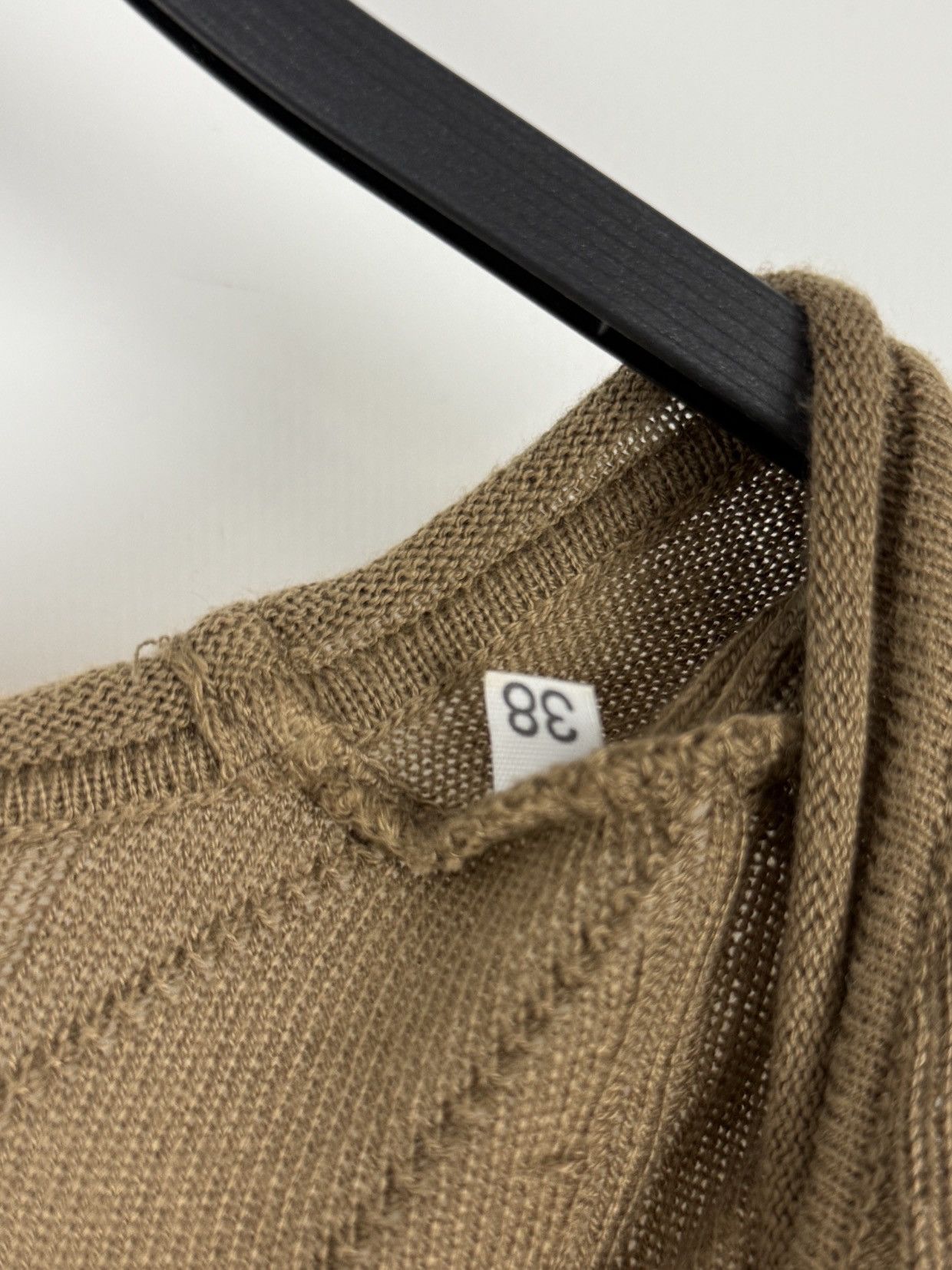 Just Cavalli Y2K Vintage Just Cavalli Brown Fishnet Knitted V-Neck Top 38 Size XS / US 0-2 / IT 36-38 - 4 Thumbnail