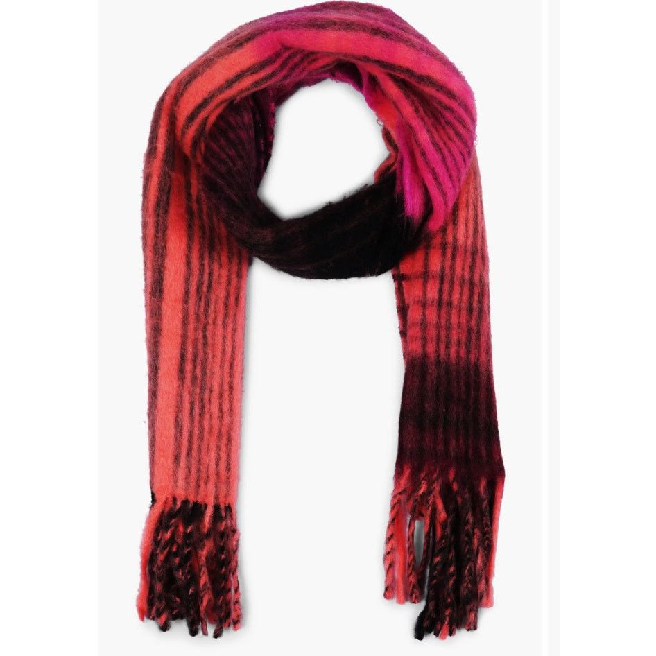 Frye Plaid Brushed Fringe Scarf Size ONE SIZE - 1 Thumbnail