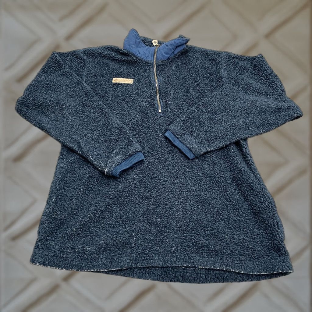 Vintage Columbia Fleece Jacket Unisex Medium Blue 1/4 Zip Raglan Pocket Pullover Outdoor Casual Travel Size US M / EU 48-50 / 2 - 1 Thumbnail