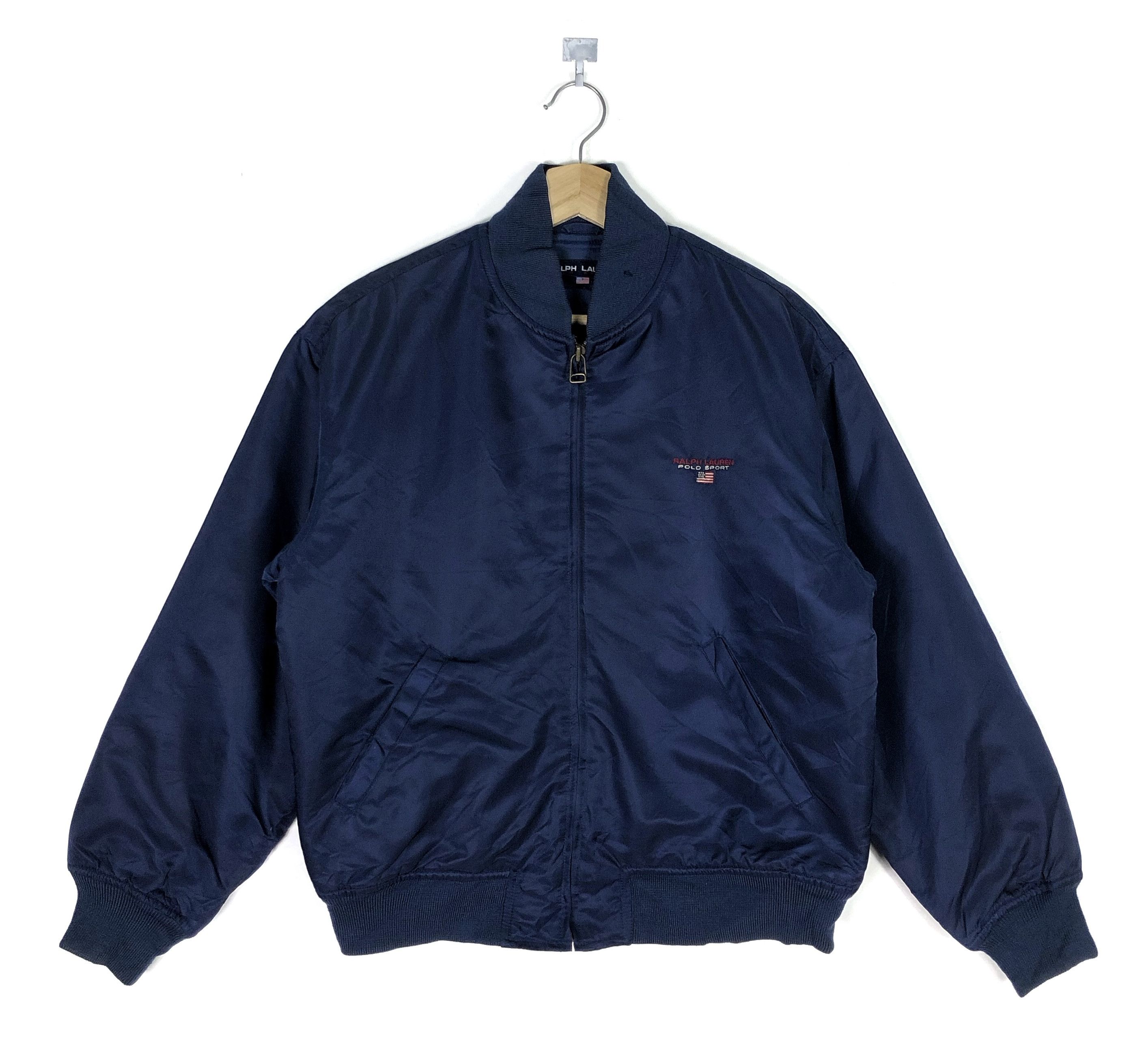 Ralph Lauren RARE🔥VINTAGE 90’S POLO SPORT RL USA BOMBER JACKET IN NAVY Size US S / EU 44-46 / 1 - 2 Thumbnail