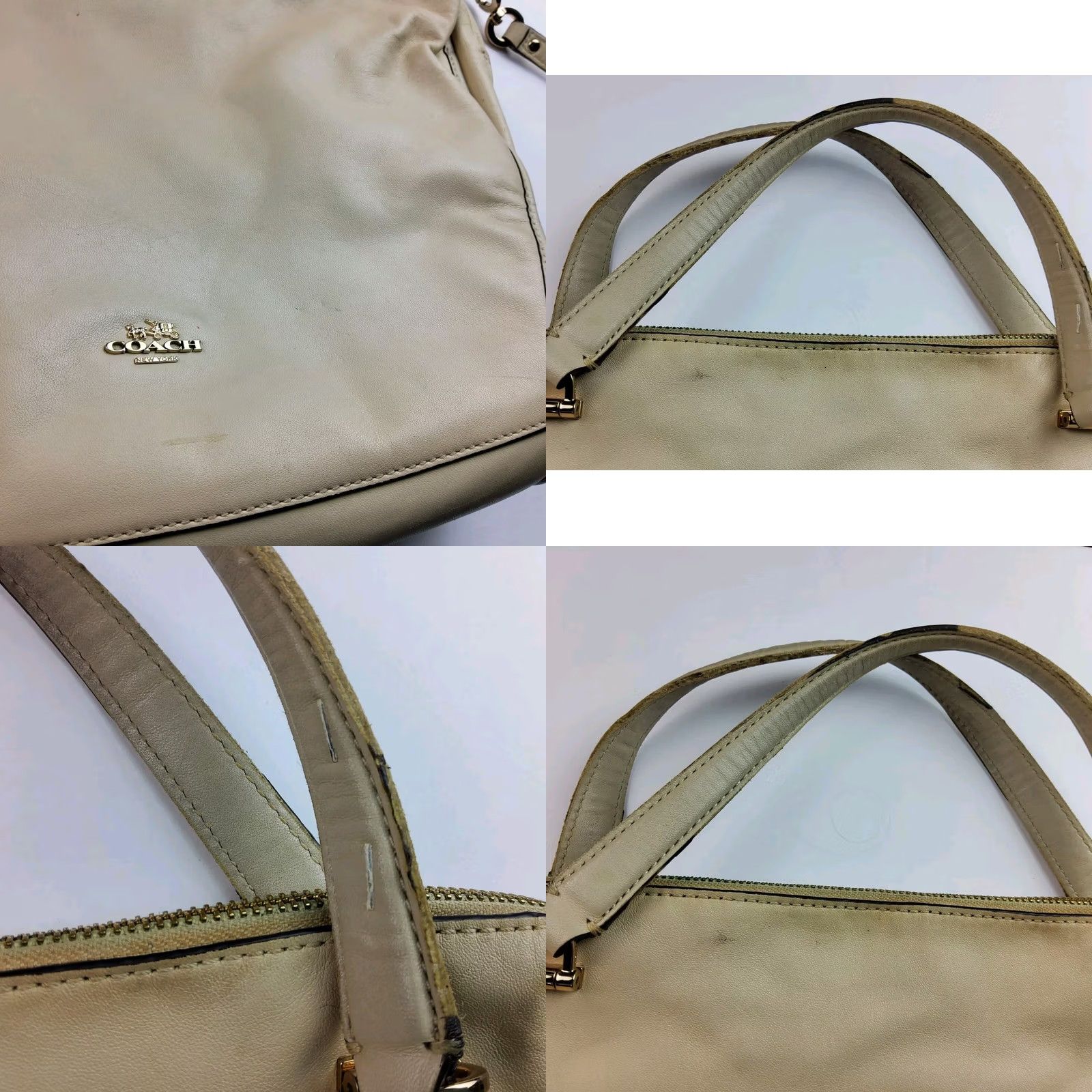 Coach Coach Shoulder Bag Purse Leather Ivory 32405 14x10.5x3.25 Women's Handbag Size ONE SIZE - 8 Thumbnail