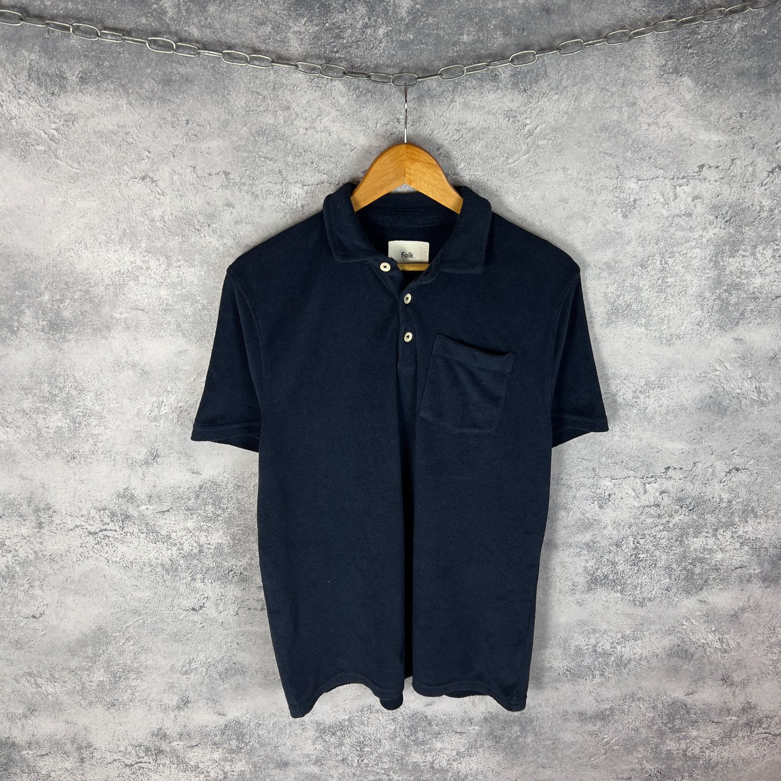 Folk Folk Polo Shirt Men's Size 3 Cotton Blue Short Sleeve ` Size US M / EU 48-50 / 2 - 1 Thumbnail
