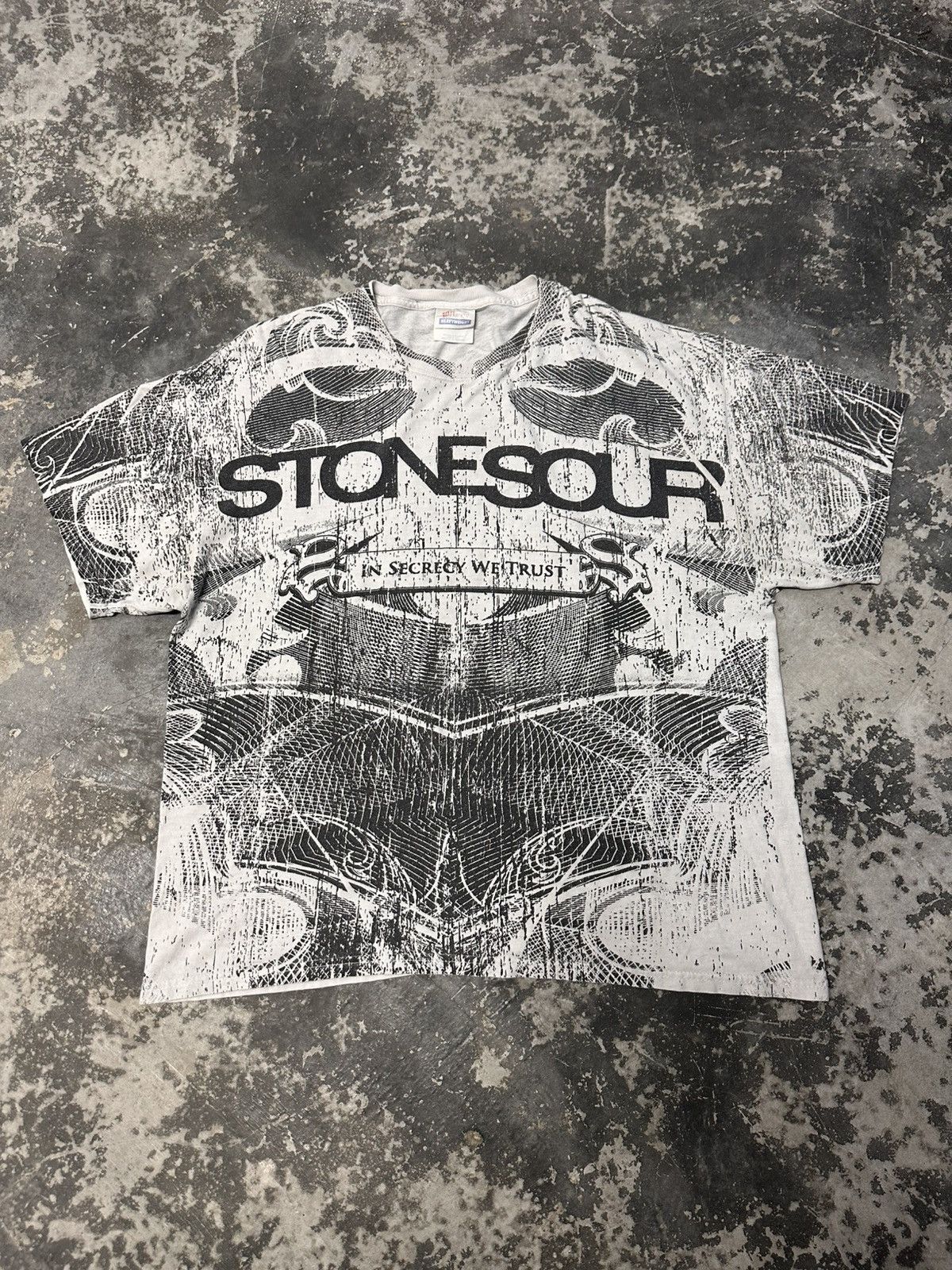 Band Tees × Vintage Vintage Stone Sour American Rock Band Black Large T Shir Size US L / EU 52-54 / 3 - 1 Thumbnail