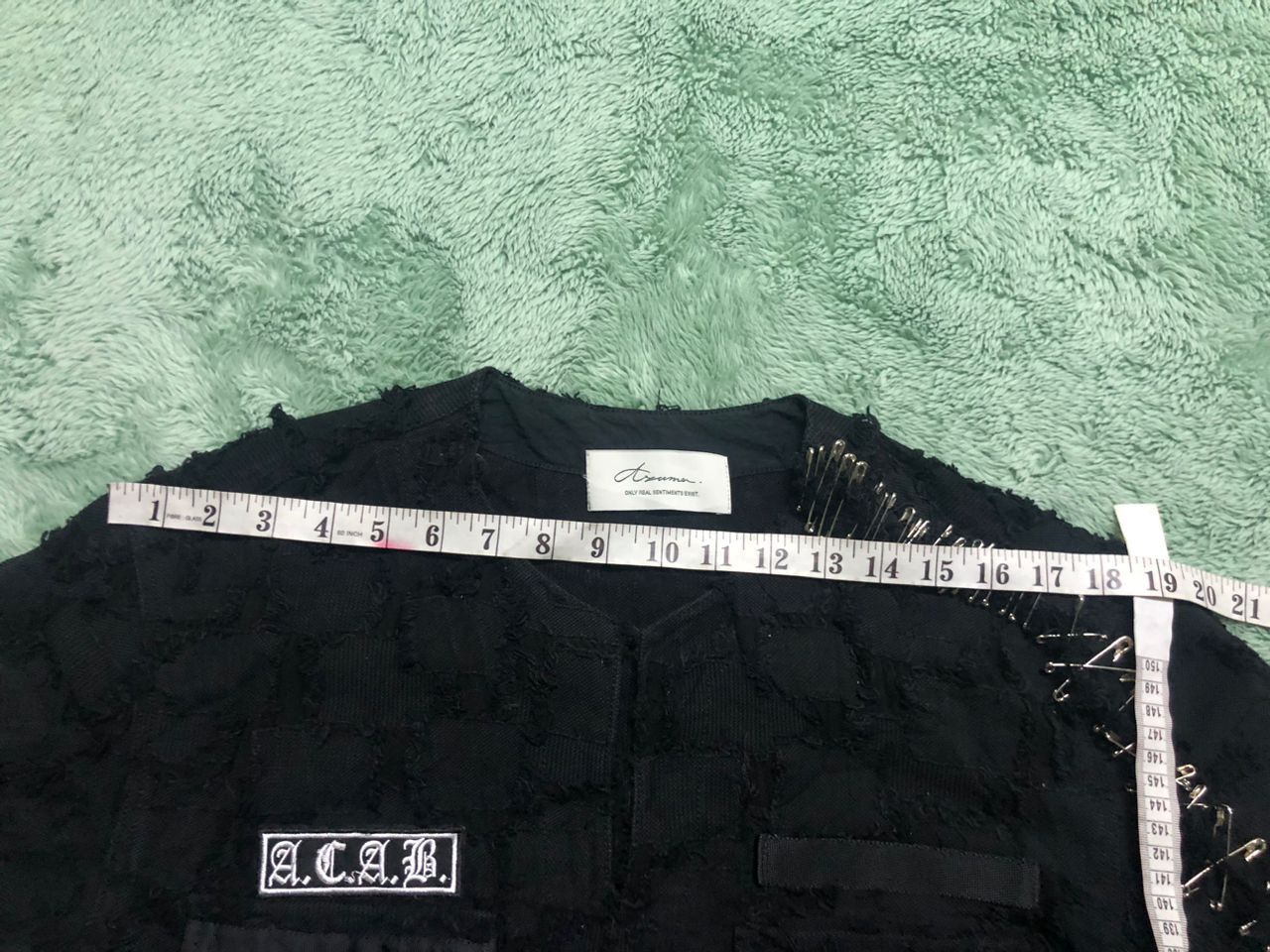 Japanese Brand AZUMA ANTI CRAFT PATCHWORK DESIGN CUSTOM PIN GOTHIC STYLE Size US M / EU 48-50 / 2 - 17 Thumbnail