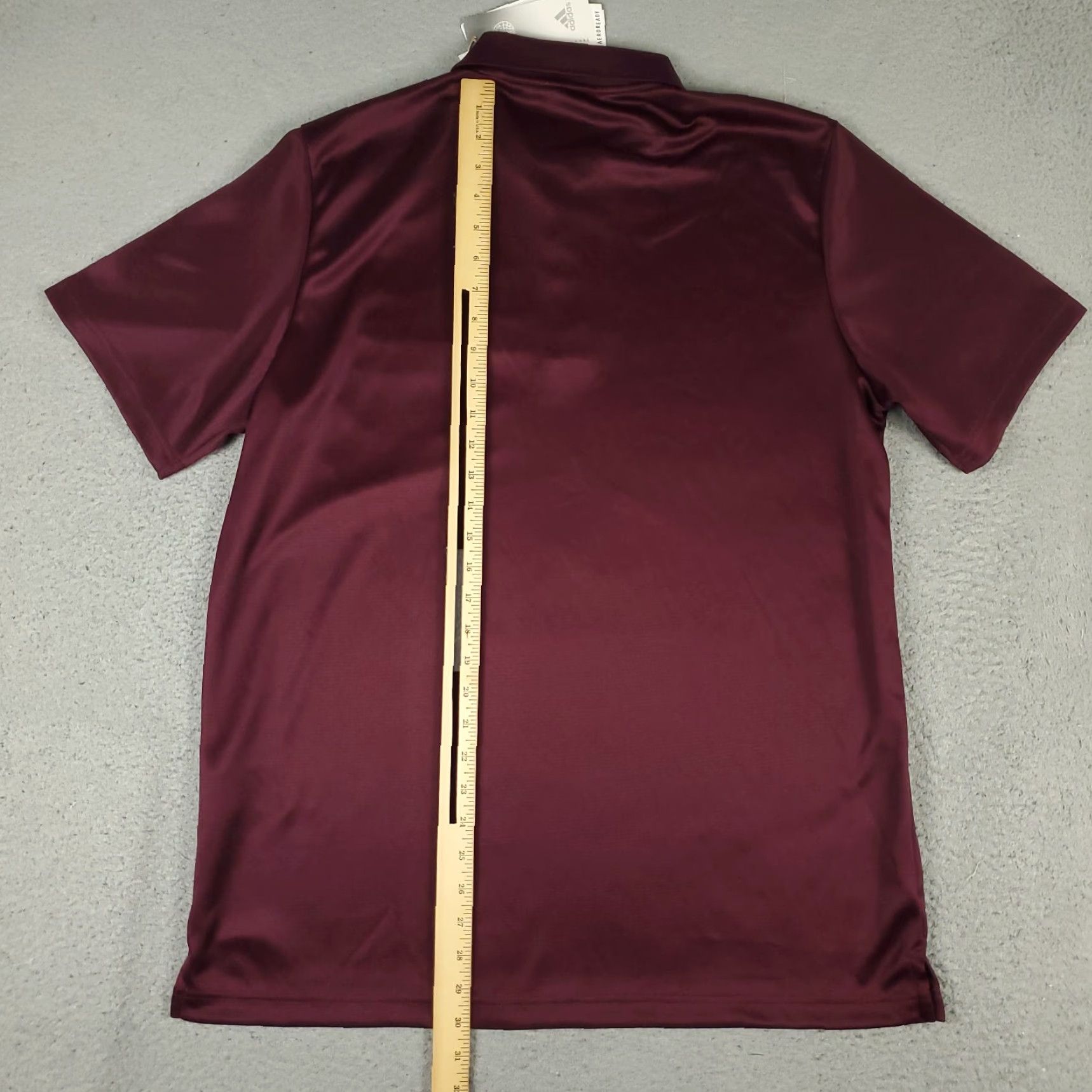 Adidas Adidas Polo Shirt Mens Large Maroon Golf Casual Short Sleeve Polo Shirt Mens Large Red Adidas Pattern Solid Button Logo Size US L / EU 52-54 / 3 - 3 Thumbnail