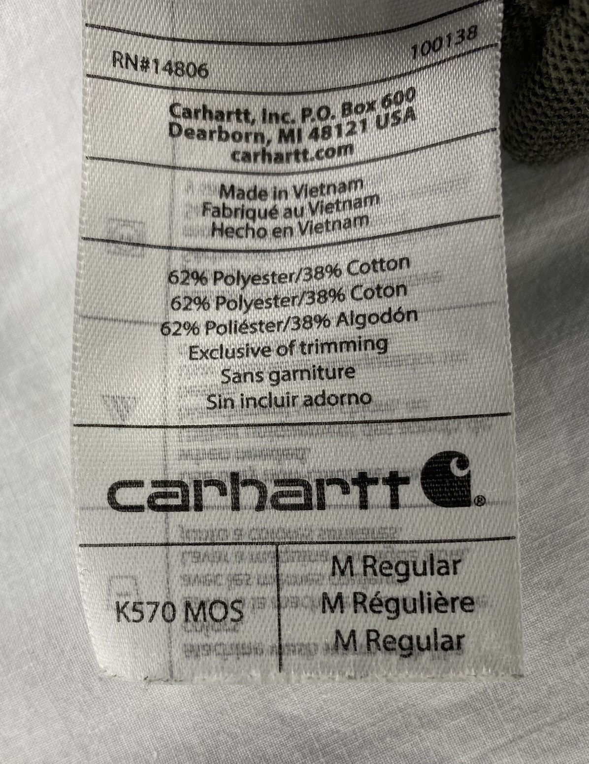 Carhartt Carhartt Polo Shirt Mens Medium Green Original Fit K570 MOS Size US M / EU 48-50 / 2 - 6 Thumbnail