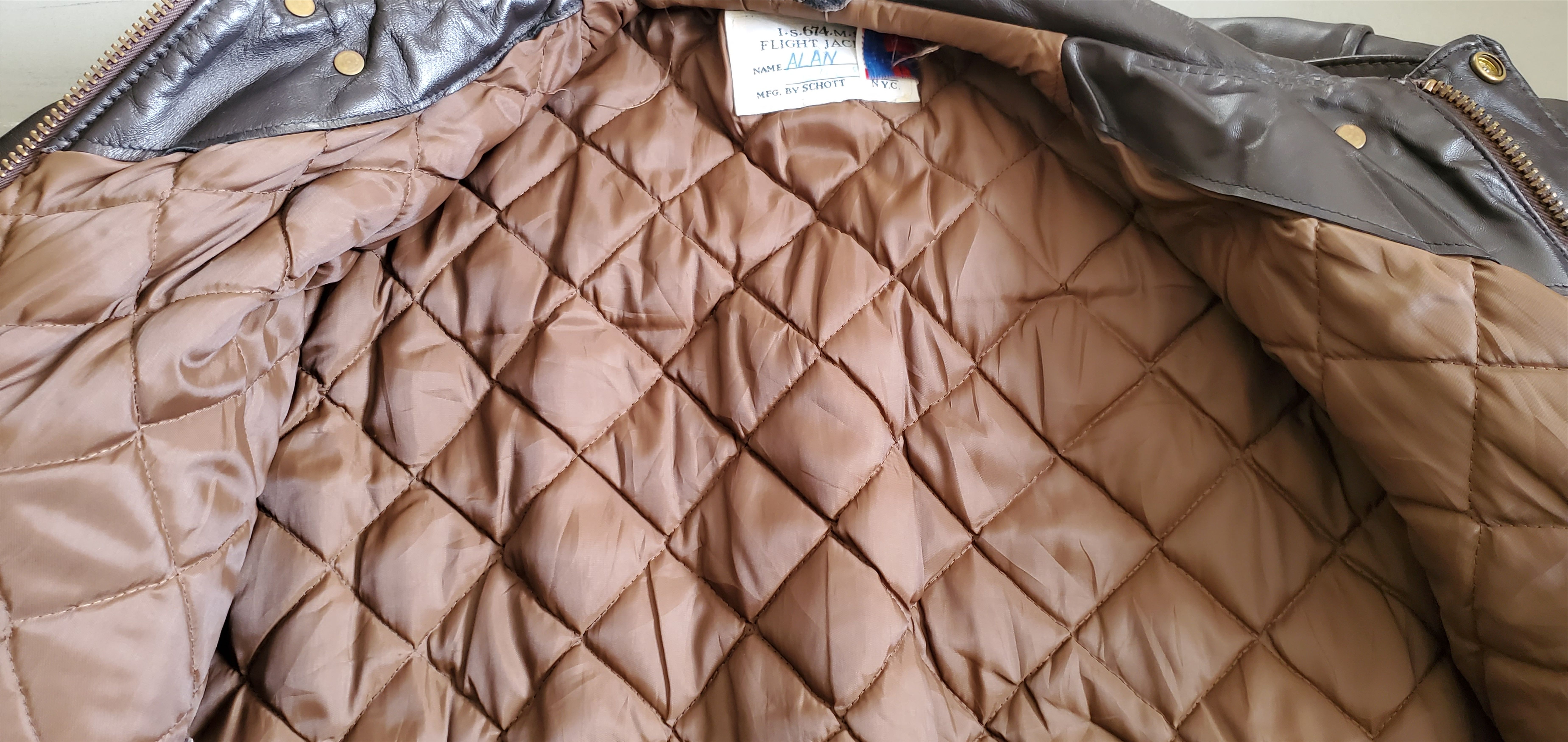 Schott Vintage SCHOTT i-s-674-m-s Flight Leather Jacket Size US S / EU 44-46 / 1 - 5 Thumbnail