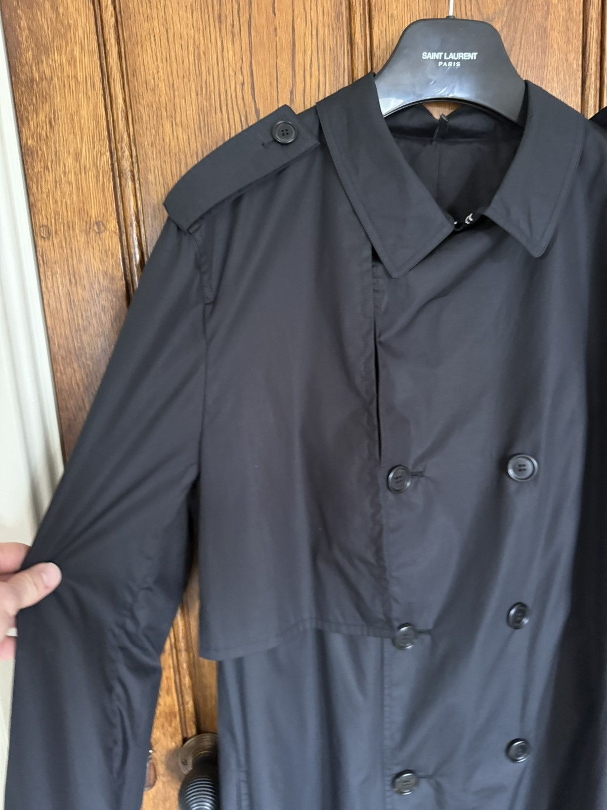 Dior SS10 RARE Dior Homme black mac coat jacket KVA 56 GRAIL Size US XL / EU 56 / 4 - 12 Thumbnail