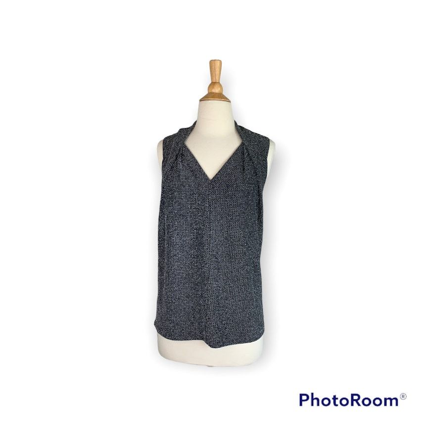 Vintage Grace Element Black Metallic Blouse Sleeveless Elegance Size S / US 4 / IT 40 - 1 Thumbnail