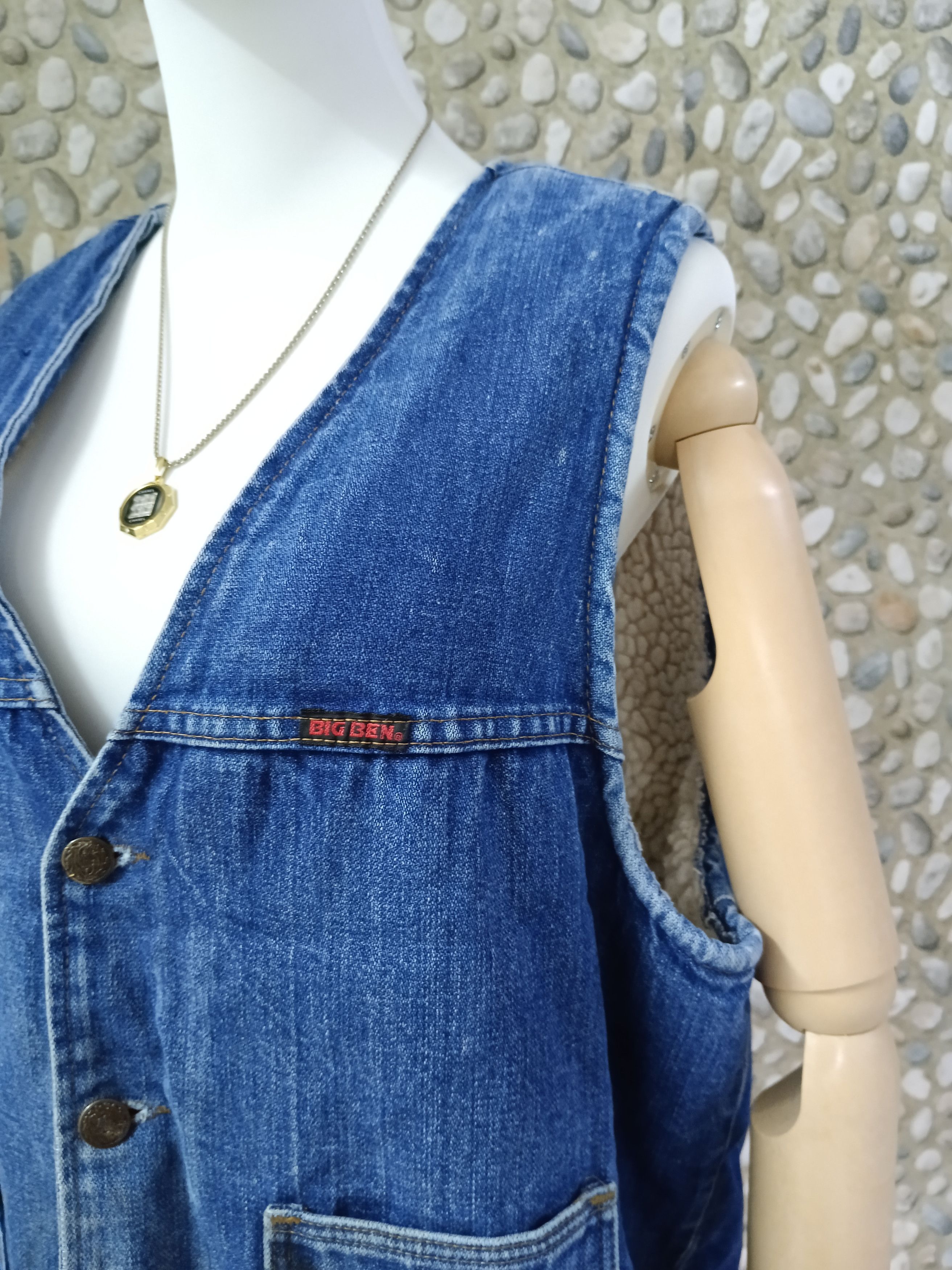 Vintage VINTAGE 80s BIG BEN SHERPA VEST DENIM Size US L / EU 52-54 / 3 - 4 Thumbnail