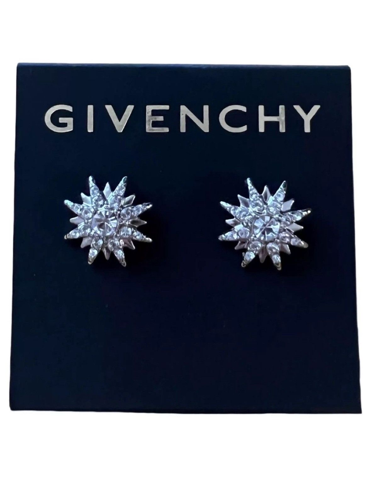 image of Givenchy Star Crystal Earring in Silver, Men's