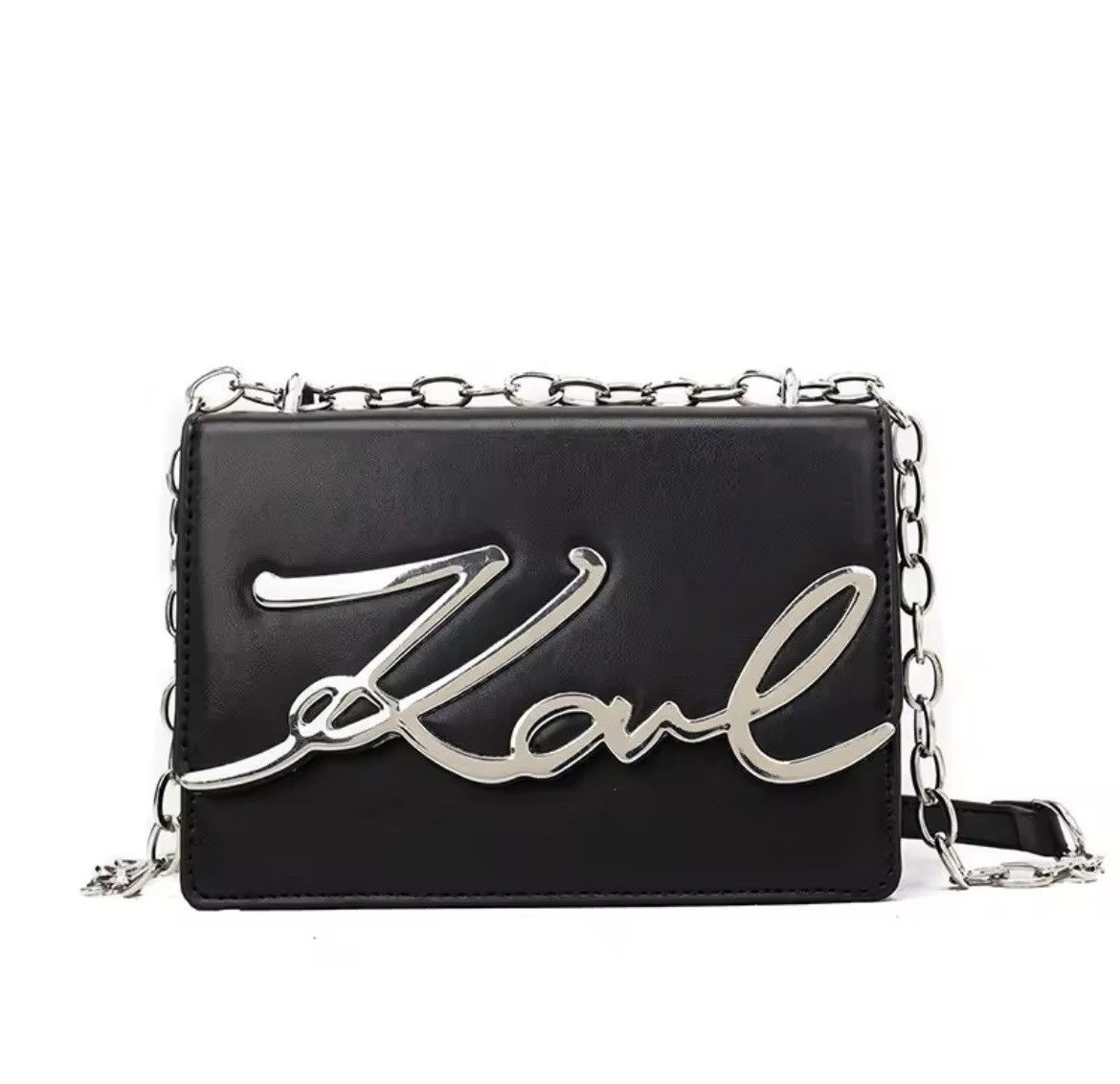 Other Karl Lagerfeld black leather crossbody bag #luxury #fashion Size ONE SIZE - 1 Thumbnail