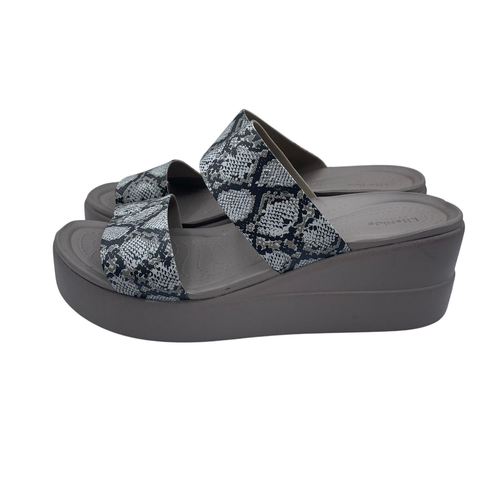 Crocs Crocs Lite Ride Brooklyn Mid Snake Skin Sandals Womens 11 Size US 11 / IT 41 - 2 Thumbnail