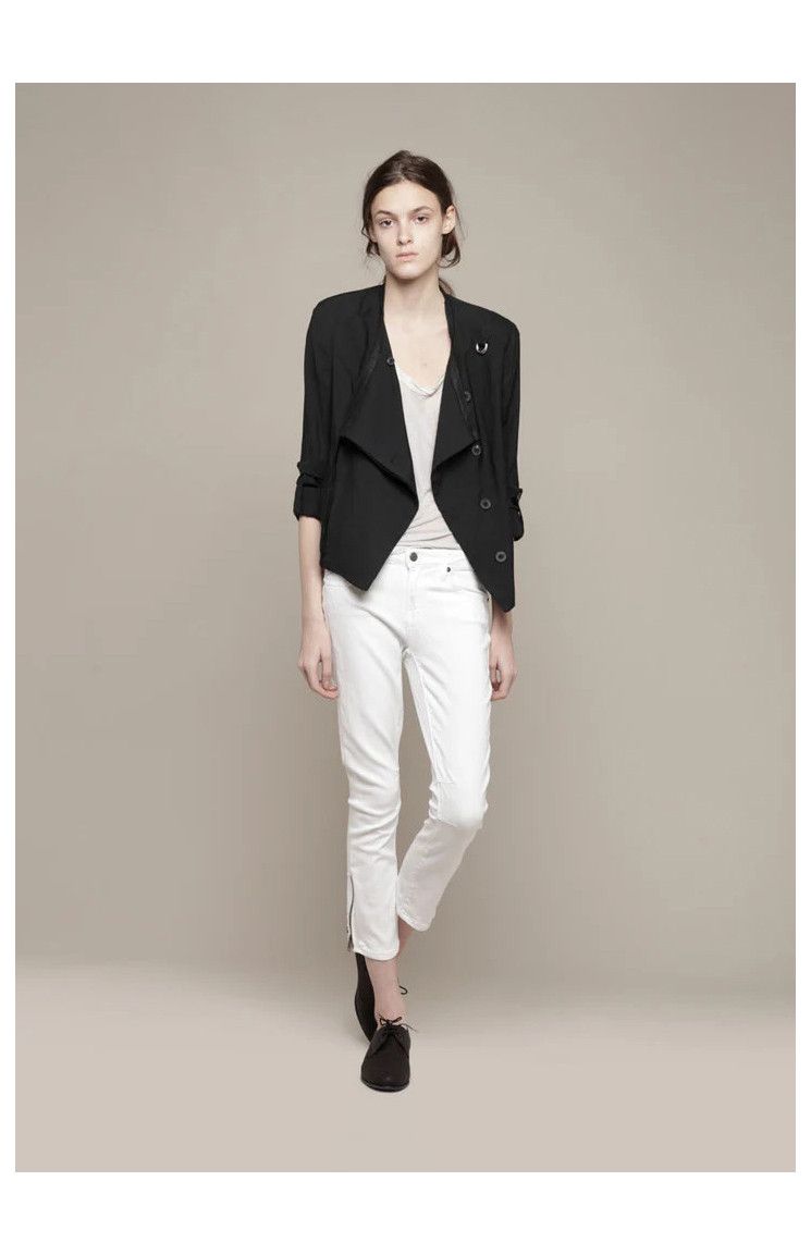 Helmut Lang Leather Trim Overlap Front Multi-Strapped Jacket | XS-S Size XS / US 0-2 / IT 36-38 - 5 Thumbnail