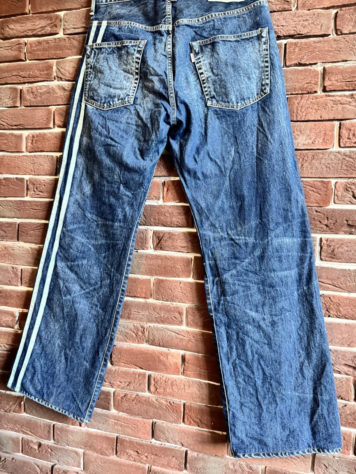 Y-3 Y-3 'SS/2004' RUNWAY 3-Stripe LOGO Blue Denim JEANS Sz 34 Size US 34 / EU 50 - 11 Thumbnail