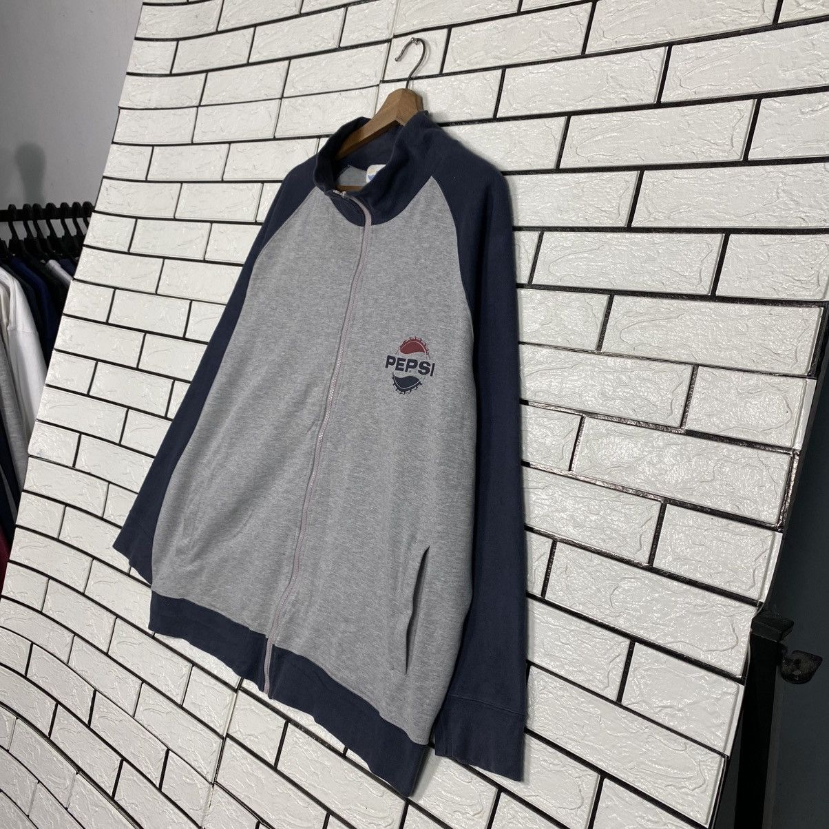 Japanese Brand 📌Vintage Zipper Sweater Pepsi Big Logo Size US L / EU 52-54 / 3 - 3 Thumbnail
