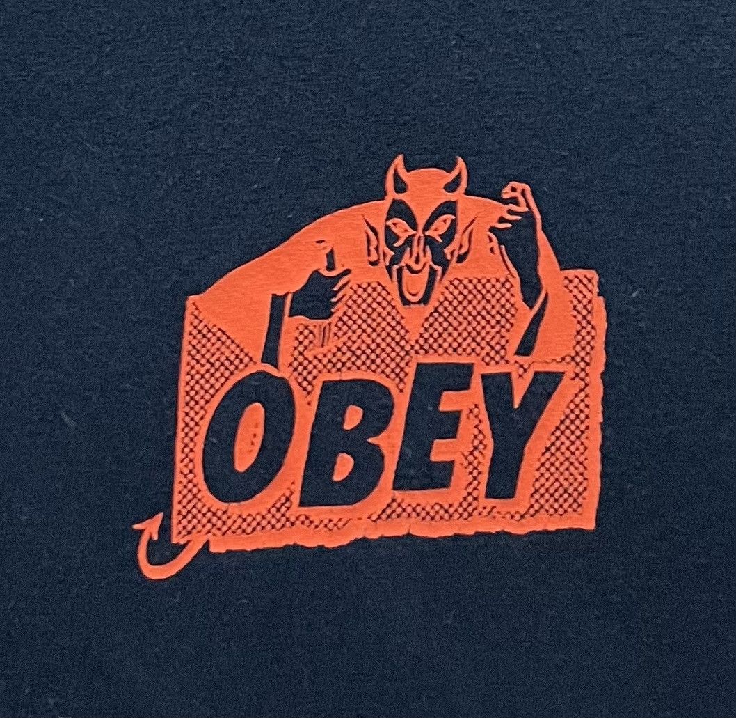 Obey × Vintage vintage Obey Devil shirt with back print Size US M / EU 48-50 / 2 - 3 Thumbnail
