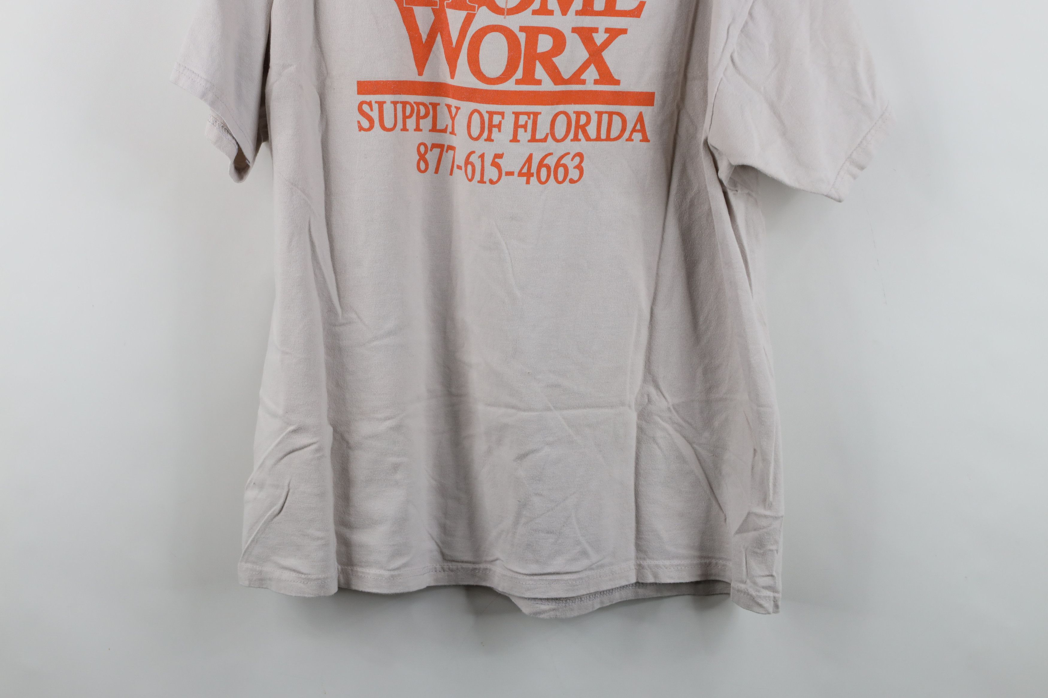 Vintage Vintage Spell Out Home Worx Supply of Florida T-Shirt Gray Size US XL / EU 56 / 4 - 12 Thumbnail