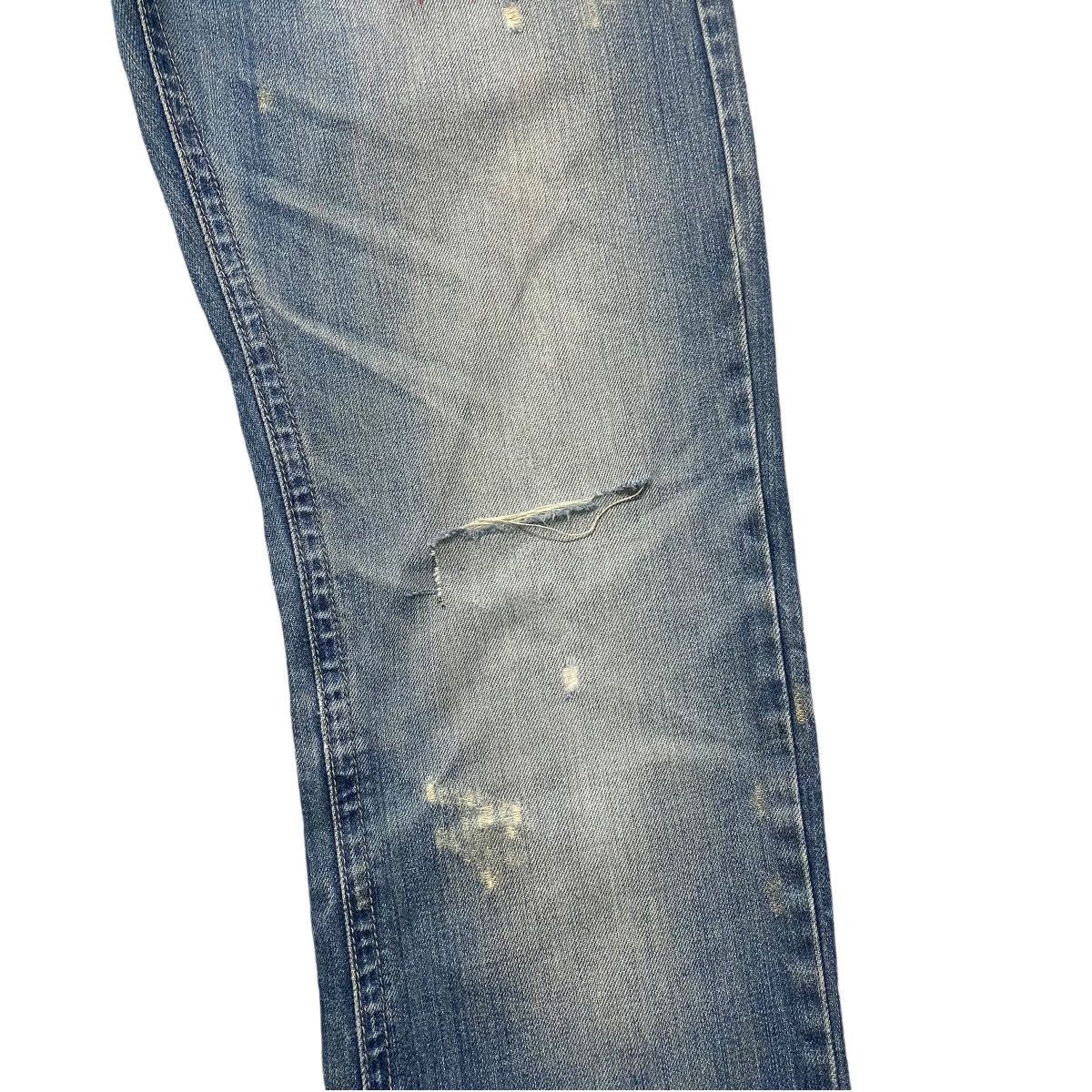 Japanese Brand CRAZY LEOPARD Denim Poker Jeans Ripped Size US 32 / EU 48 - 8 Thumbnail