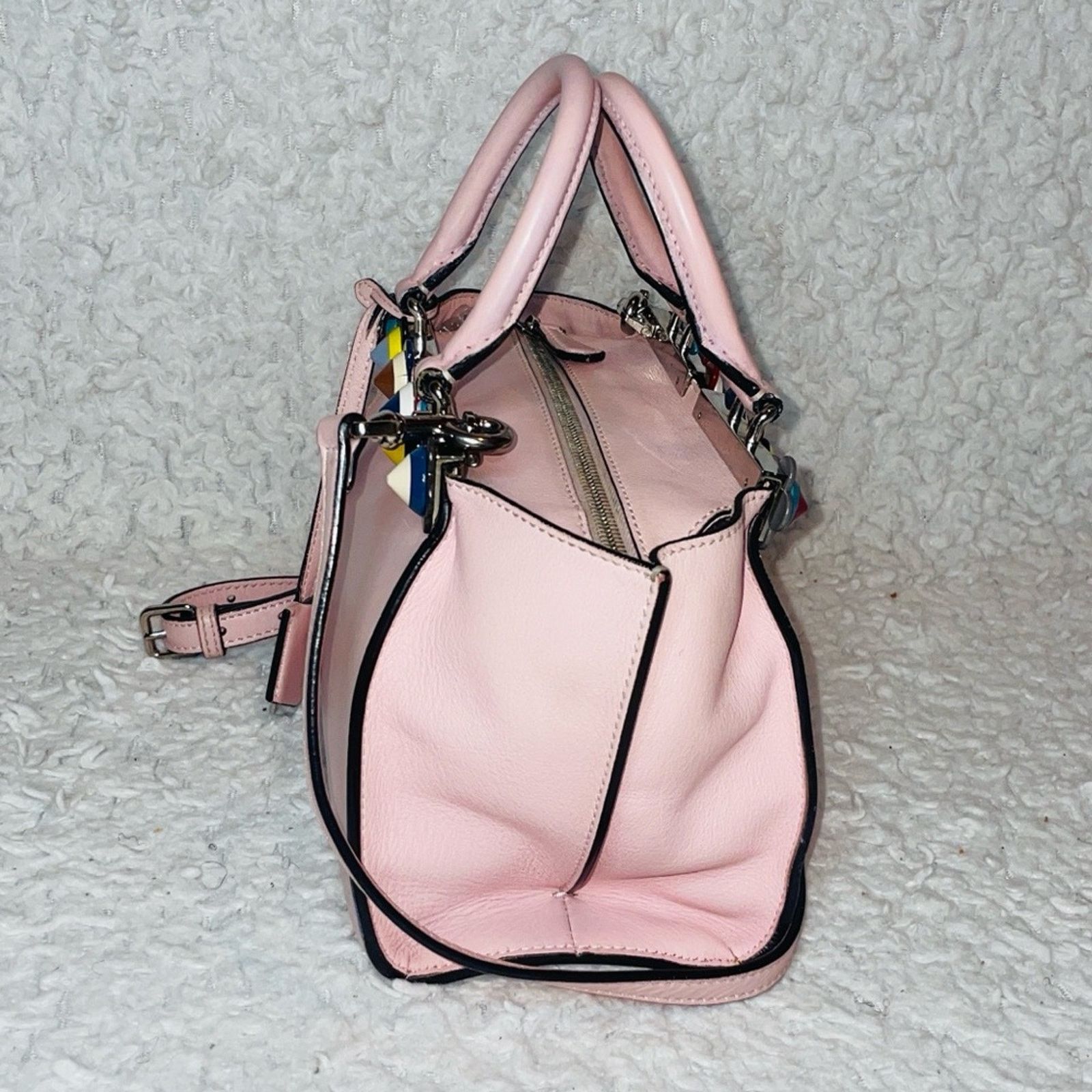 Fendi Fendi 3Jours Flowerland Mini Tote Pink Crossbody Size ONE SIZE - 5 Thumbnail