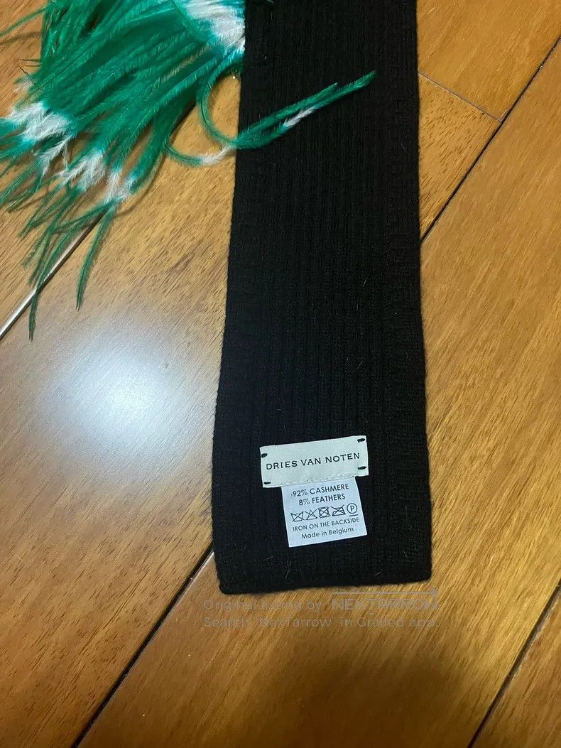Dries Van Noten Dries Van Noten Green Feather Scarf Size ONE SIZE - 5 Thumbnail