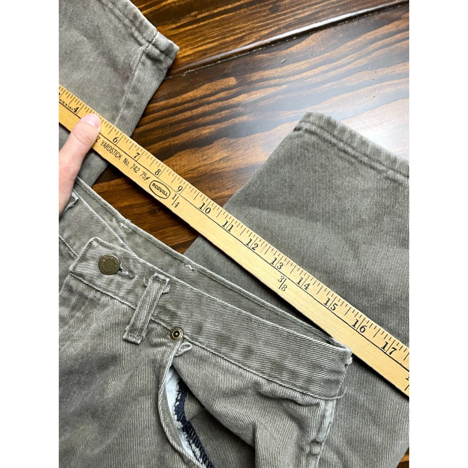 Wrangler Wrangler Pants Men's 36x32 Olive Brown Straight Leg Pockets Chino Casual Workwear Regular Inseam 32 Size US 36 / EU 52 - 5 Thumbnail