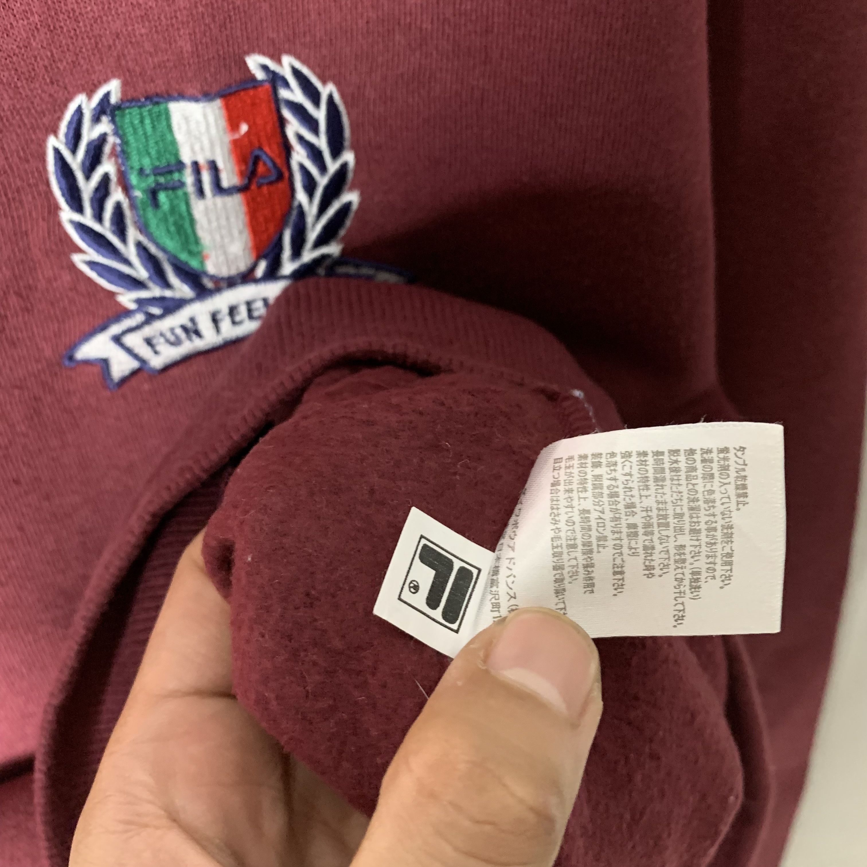 Fila Fila Burgundy Sweatshirt Crewneck Size US L / EU 52-54 / 3 - 7 Thumbnail