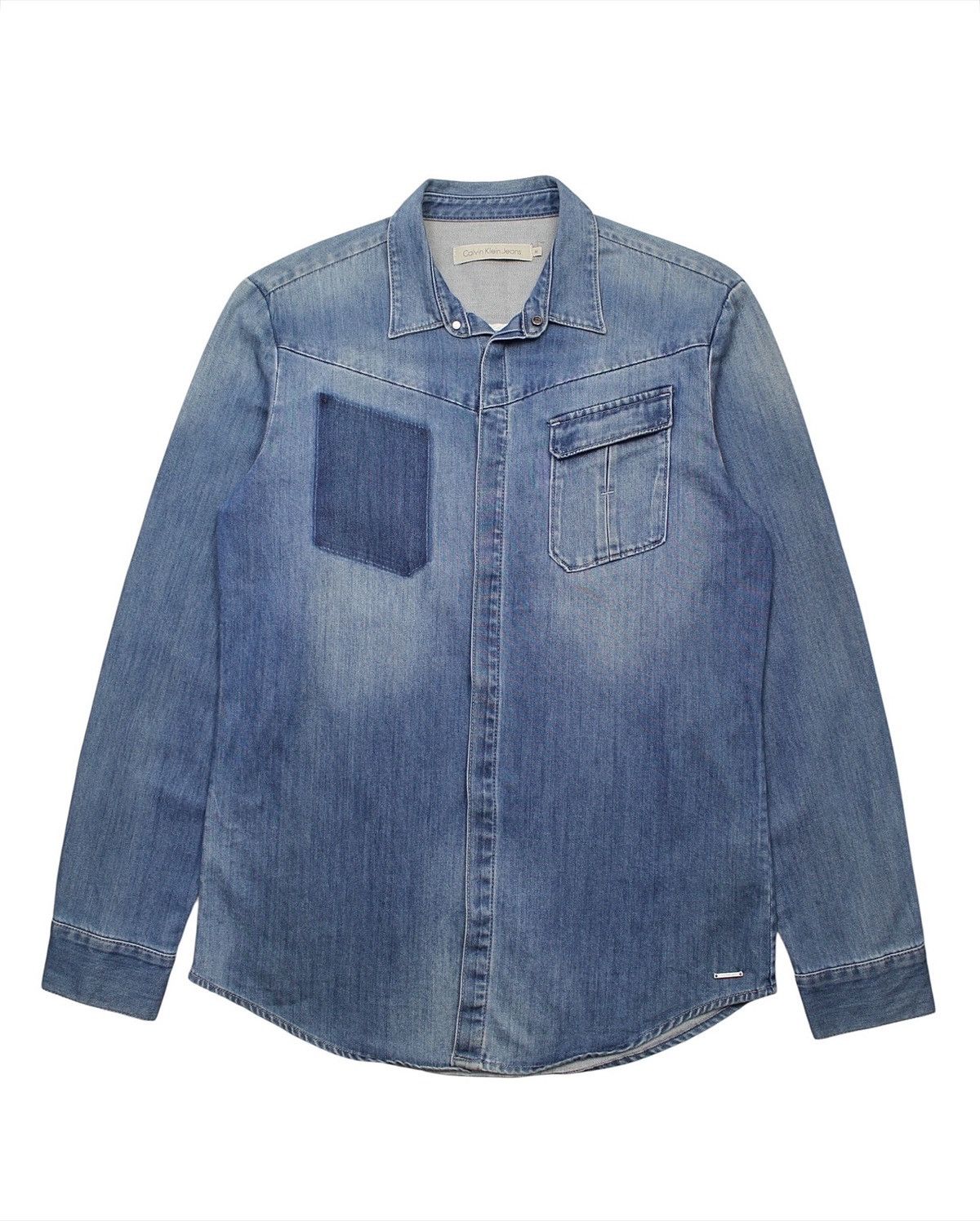 Calvin Klein 2000S CALVIN KLEIN JEANS PATCHED DENIM SHIRT Size US M / EU 48-50 / 2 - 1 Thumbnail