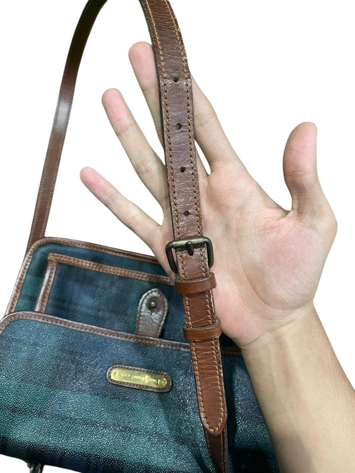 Polo Ralph Lauren Vintage Polo Ralph Lauren Plaid Crossbody Leather Bag Size ONE SIZE - 13 Thumbnail